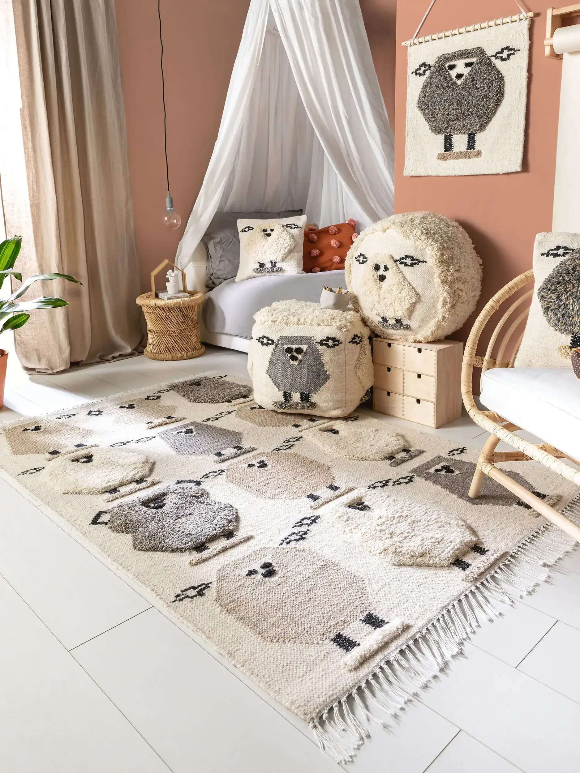 Kissenbezug Shawn Ivory im Design  aus 80% Wolle, 20% Polyester von Lytte