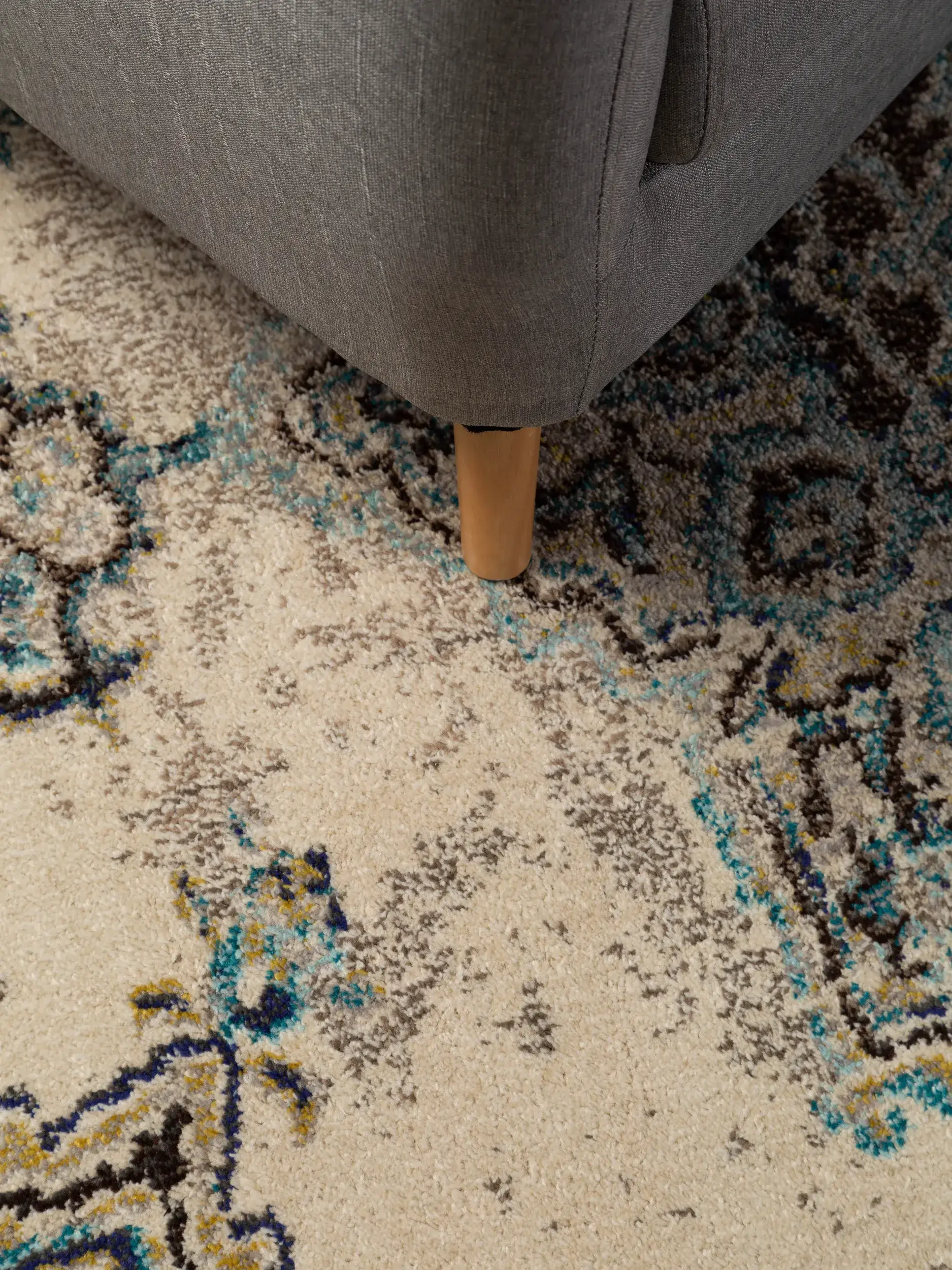 Teppich aus 100% Polypropylen in Beige mit 100% Polypropylen hohem Flor von benuta Nest