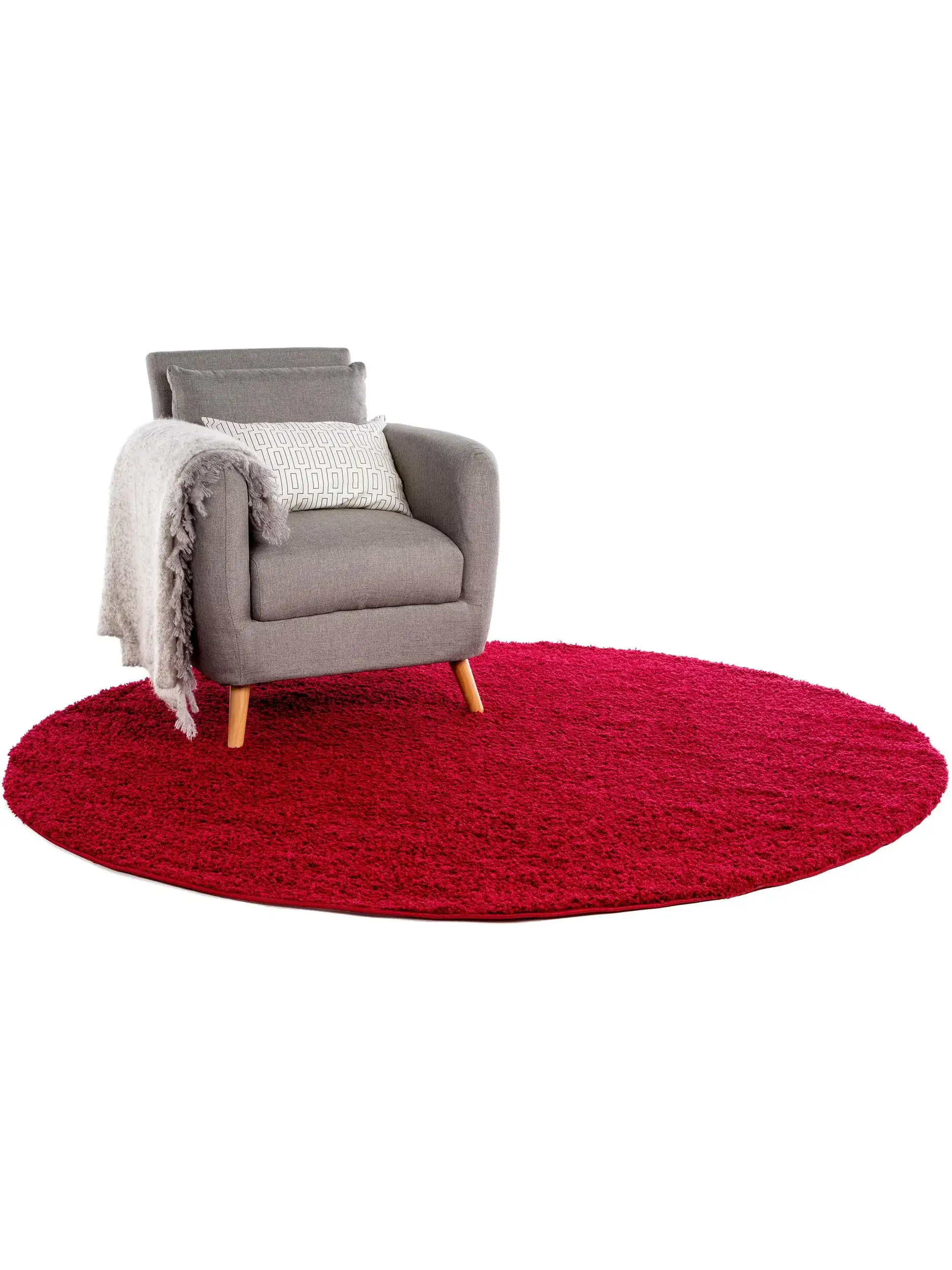 Teppich Swirls aus 100% Polypropylen in Rot von benuta
