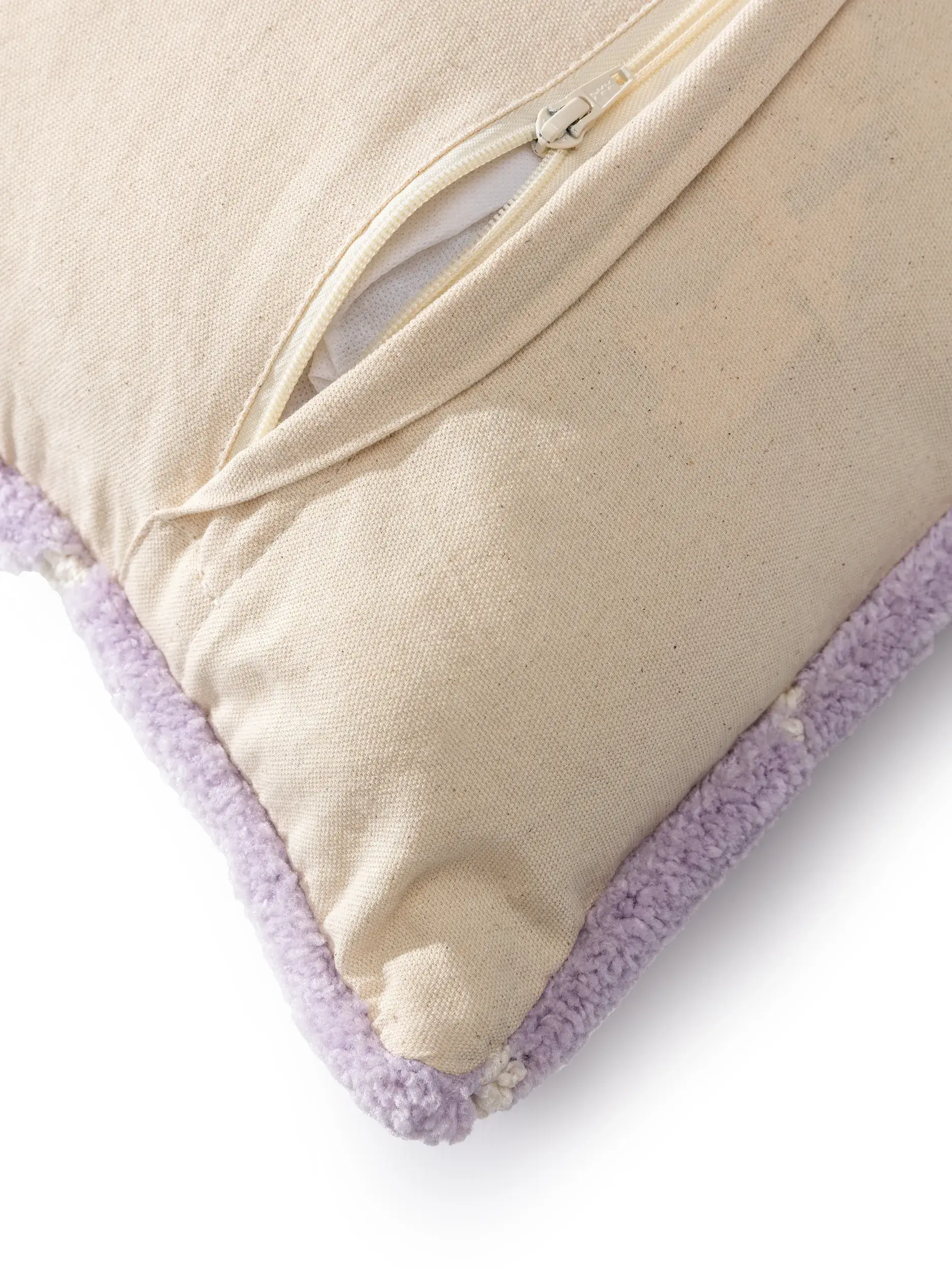 Cushion Cover Ally Purple in Abstract design made of 100% Polyester (Microfiber) by benuta Pop