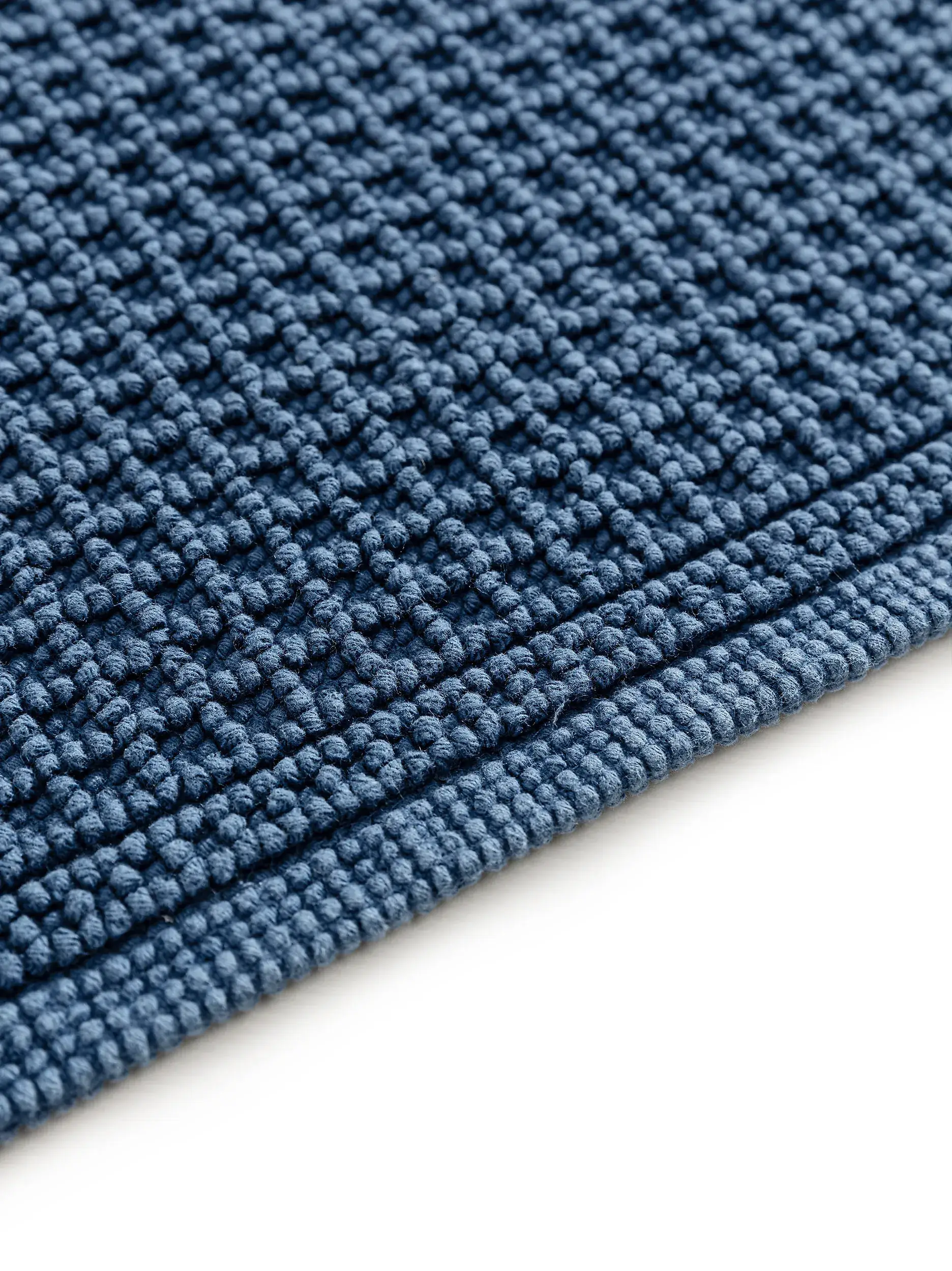 Tappeto da bagno Jojo Blu scuro in Tintaunita-ontwerp van 100% Cotone door benuta nest