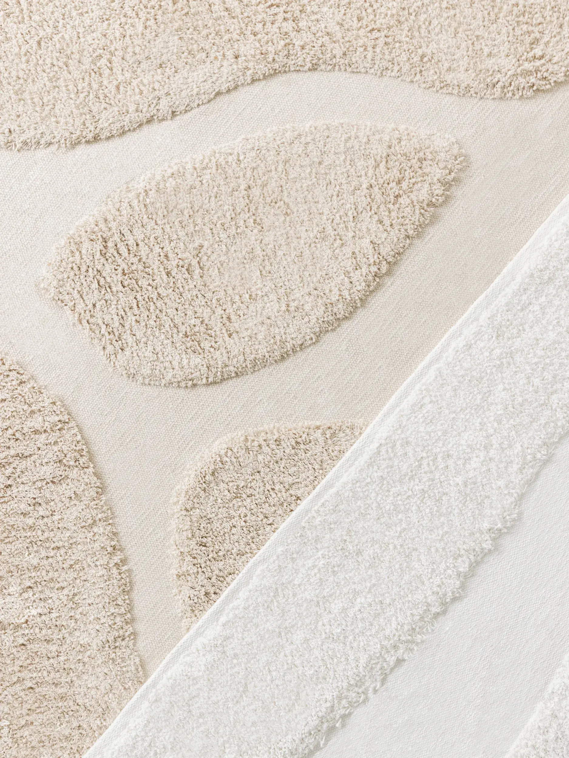 Teppich aus 100% Bio Baumwolle in Beige mit 100% Bio Baumwolle hohem Flor von benuta Pop