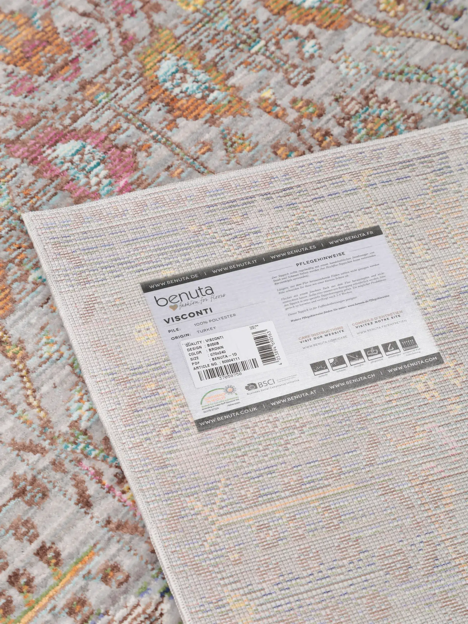 Teppich Visconti aus 100% Polyester in Braun von benuta