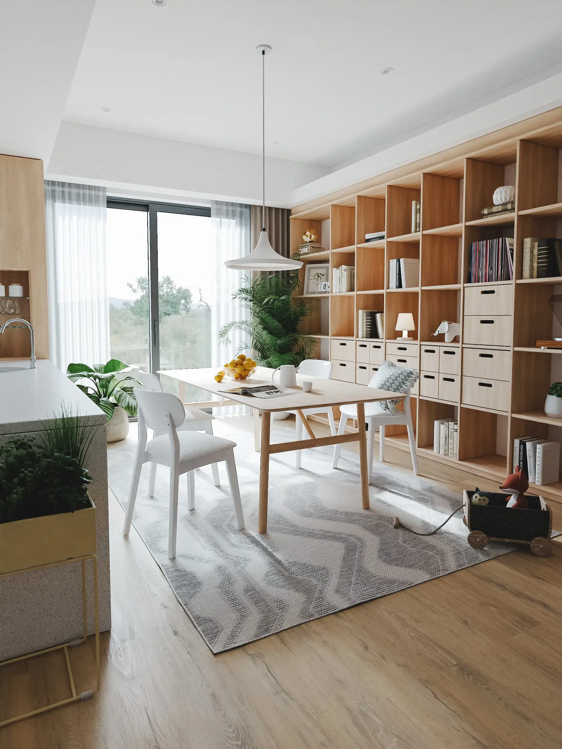 Rug made of 100% Polypropylen in Grey with a 100% Polypropylen high pile by benuta Nest