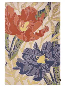 Wollteppich Narciso Multicolor/Lila