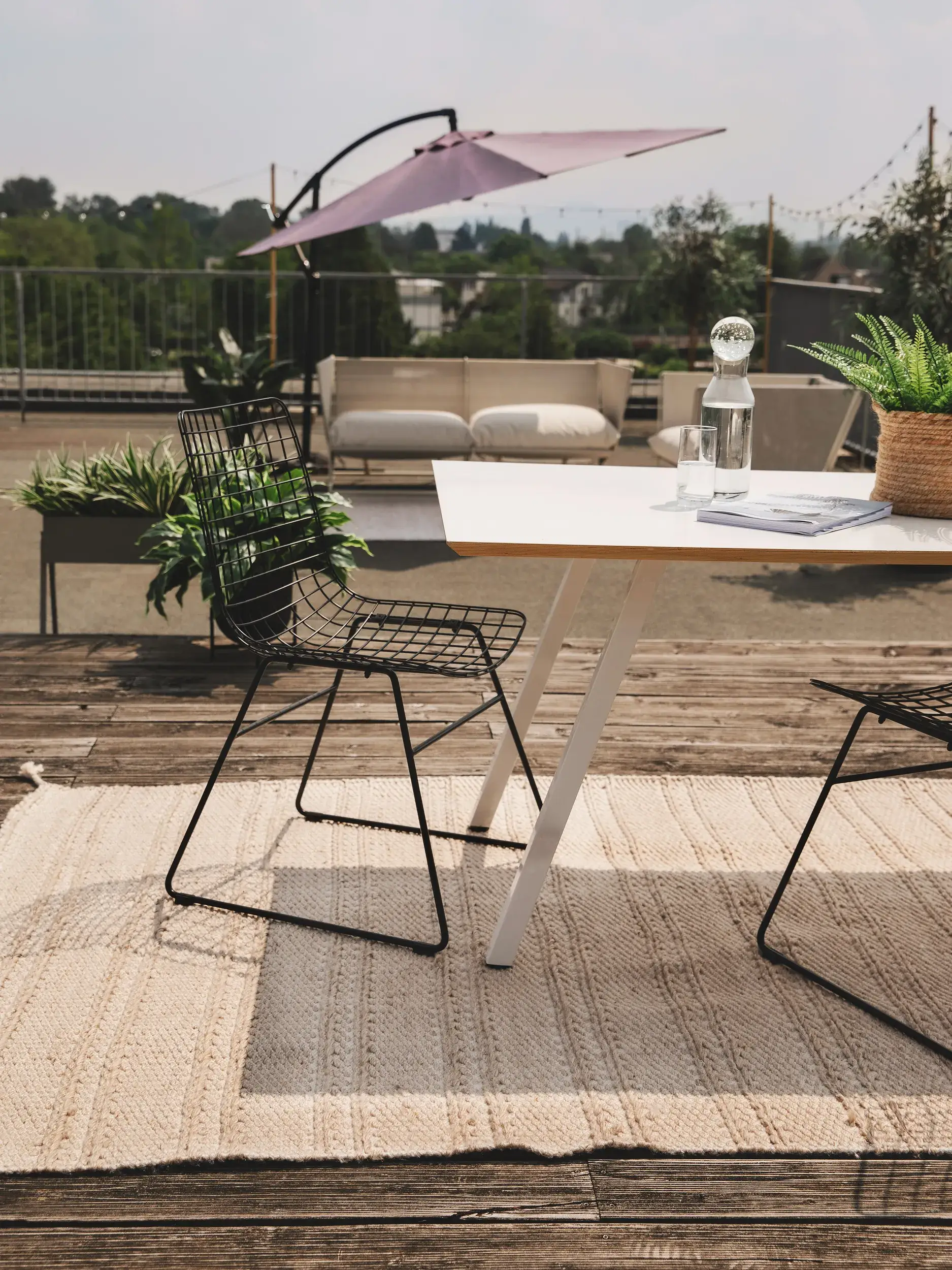 Teppich Rene aus 100% Polyester (recyceltes PET) in Beige von benuta Pure