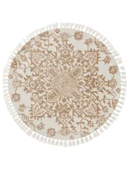 Teppich rund Elias Beige