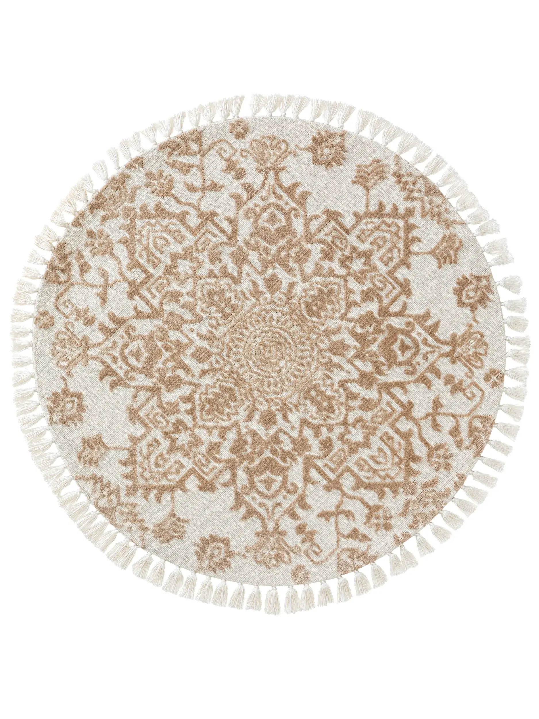 Alfombra de 100% Poliéster (Microfibra) en Beige con un pelo de {{Placeholder_Pile Height}} de altura de benuta nest