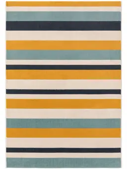 Teppich Dessert Blau/Gelb