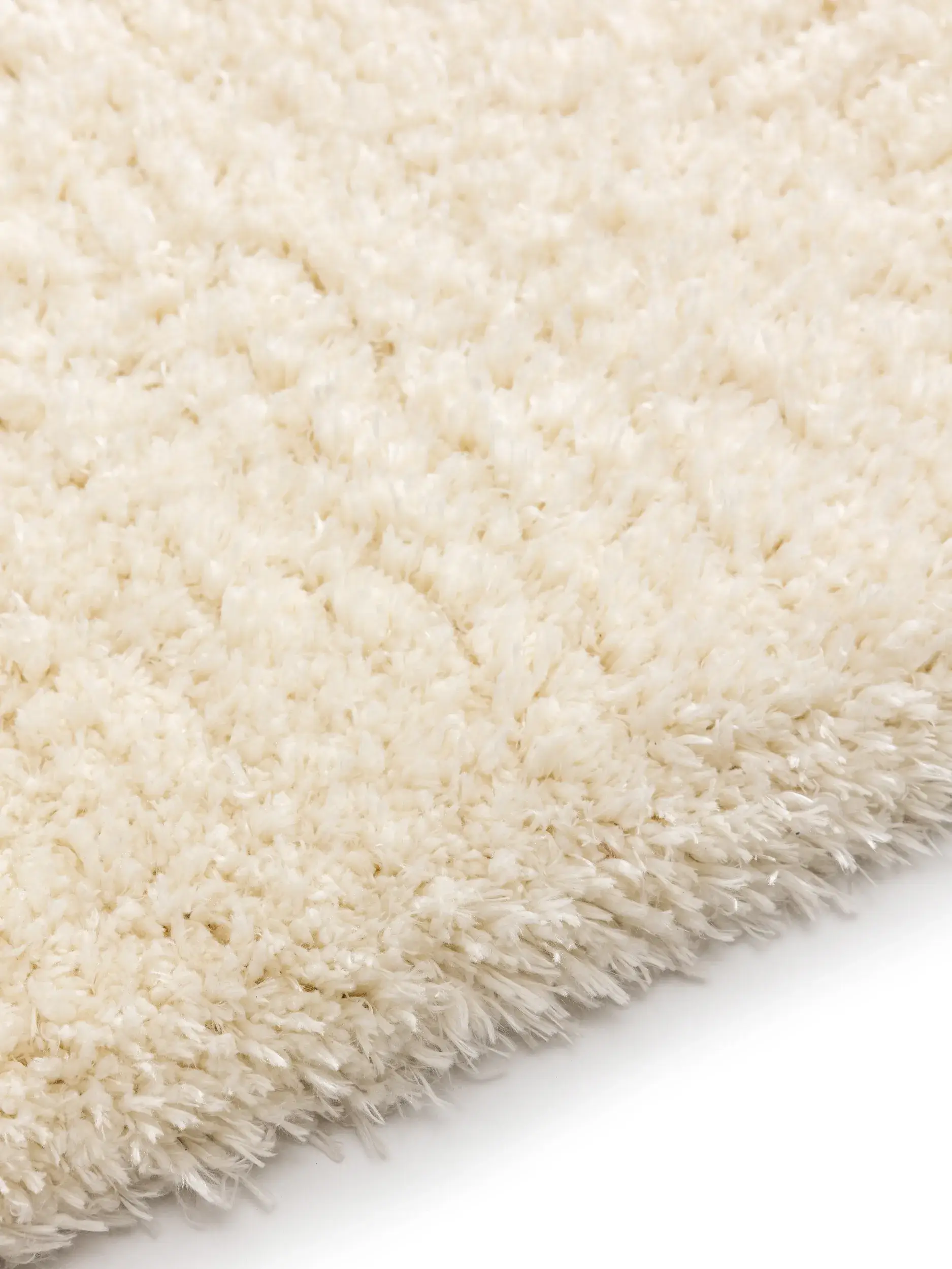 Tappeto di 100% Poliestere in Bianco con pelo alto 100% Poliestere da benuta POP