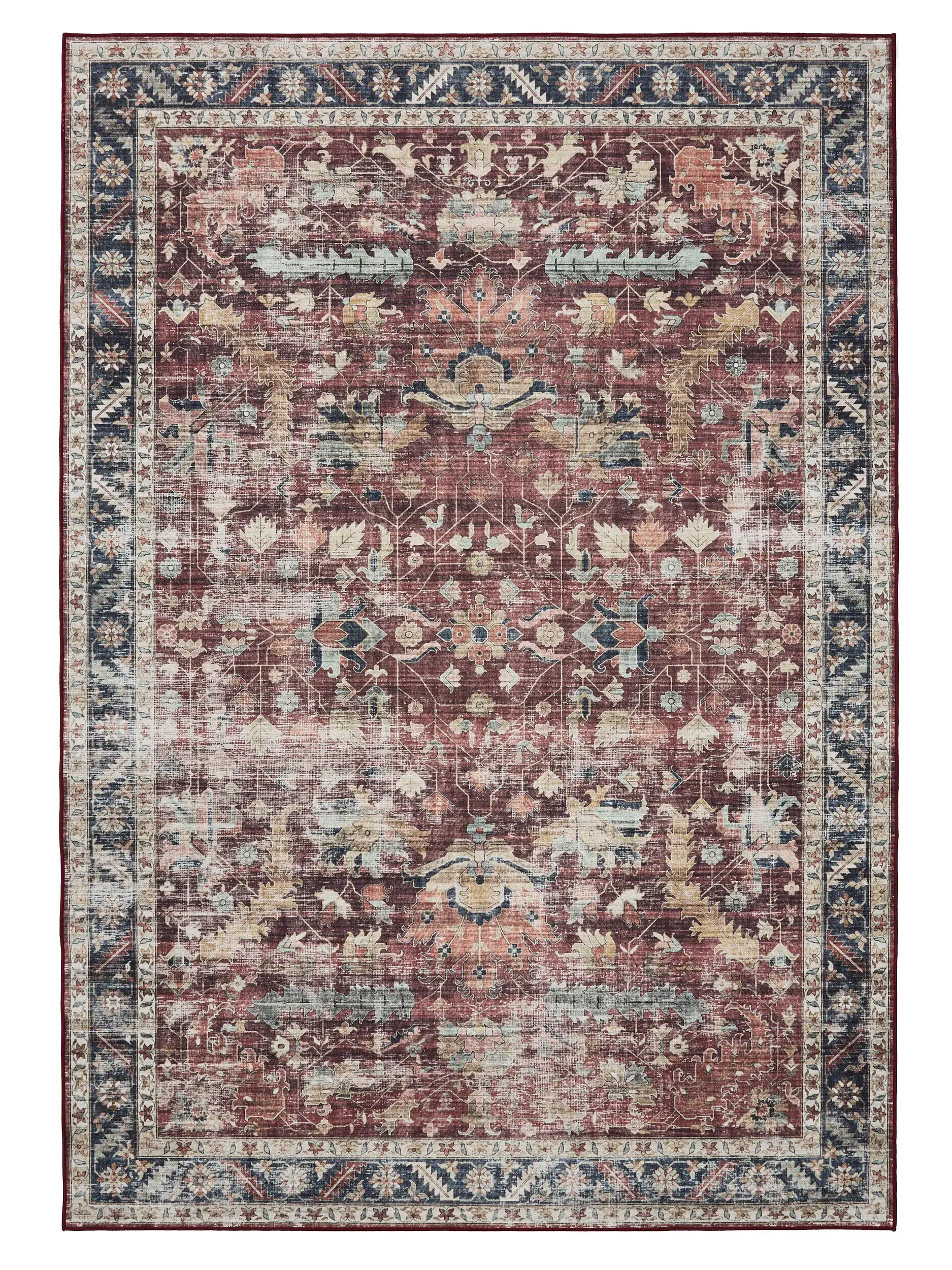 Rug made of 100% Polyester in Multicolour with a 100% Polyester high pile by benuta Basic