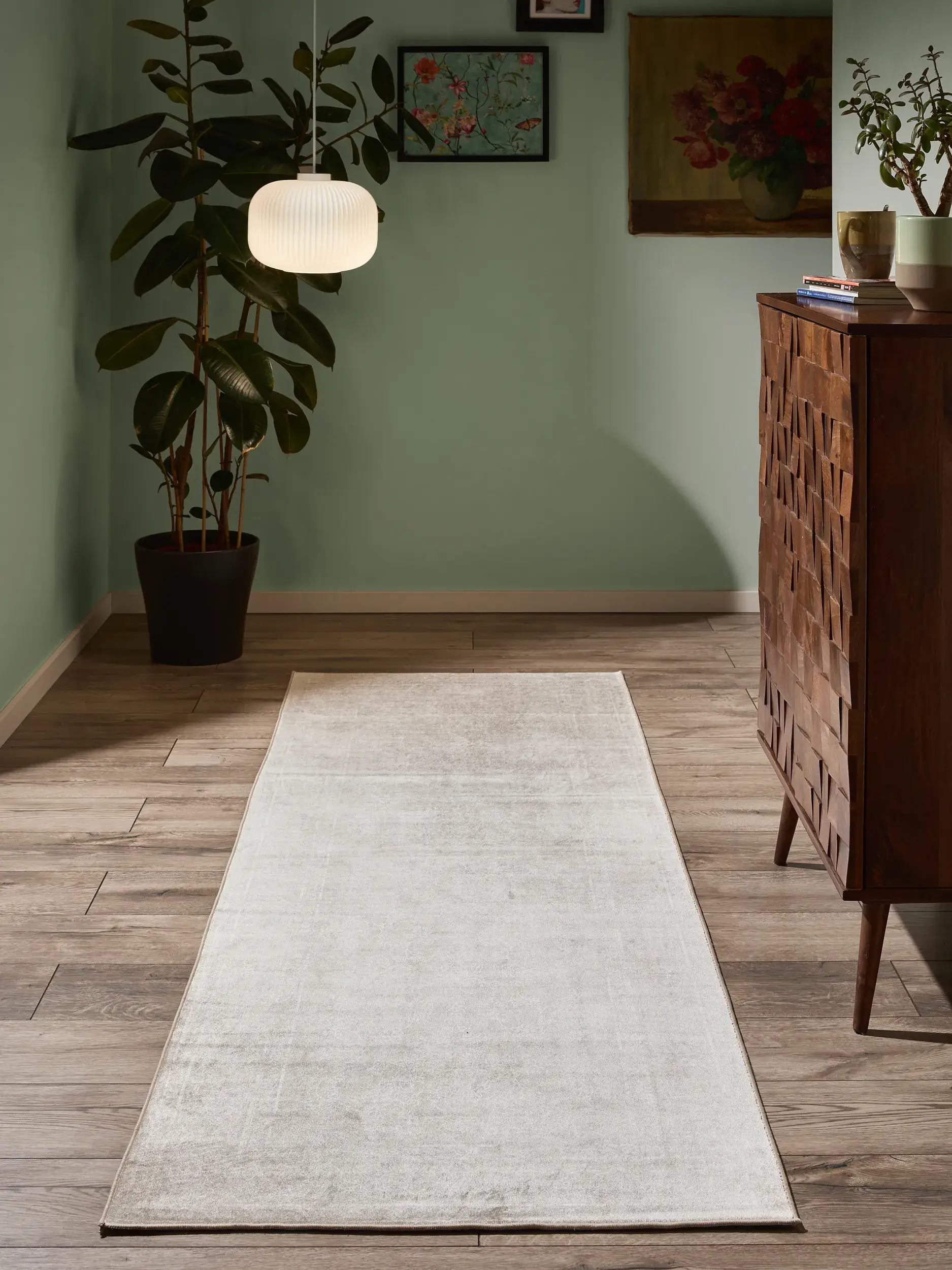 Teppe av 100% Polyester i Beige med 100% Polyester høy lugg fra benuta Nest