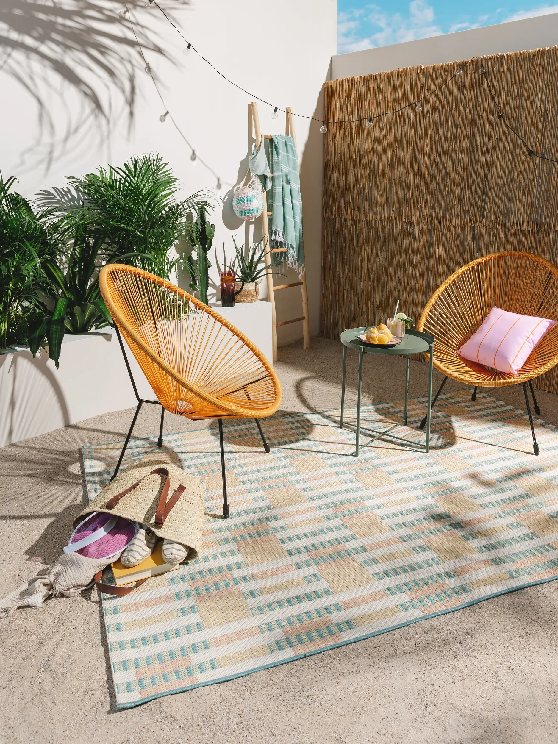 Teppich aus 100% Polypropylen in Multicolor mit 100% Polypropylen hohem Flor von benuta Pop