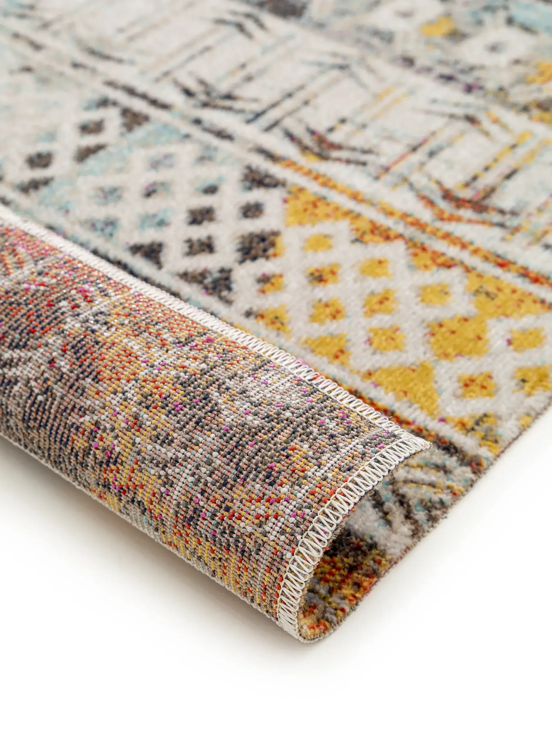 Rug made of 100% Polypropylen in Multicolour with a 100% Polypropylen high pile by benuta Nest