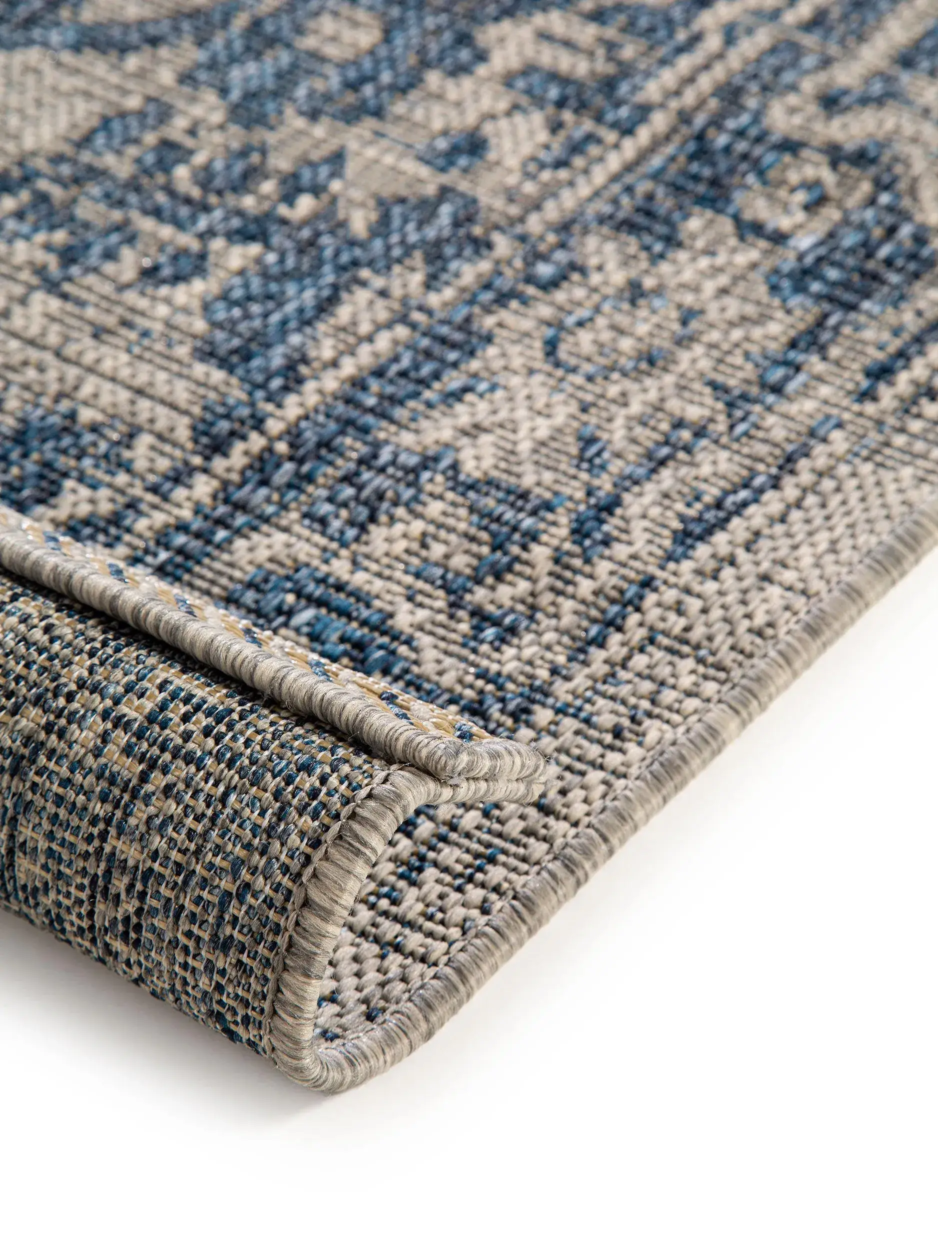 Teppich aus 100% Polypropylen in Blau mit 100% Polypropylen hohem Flor von benuta