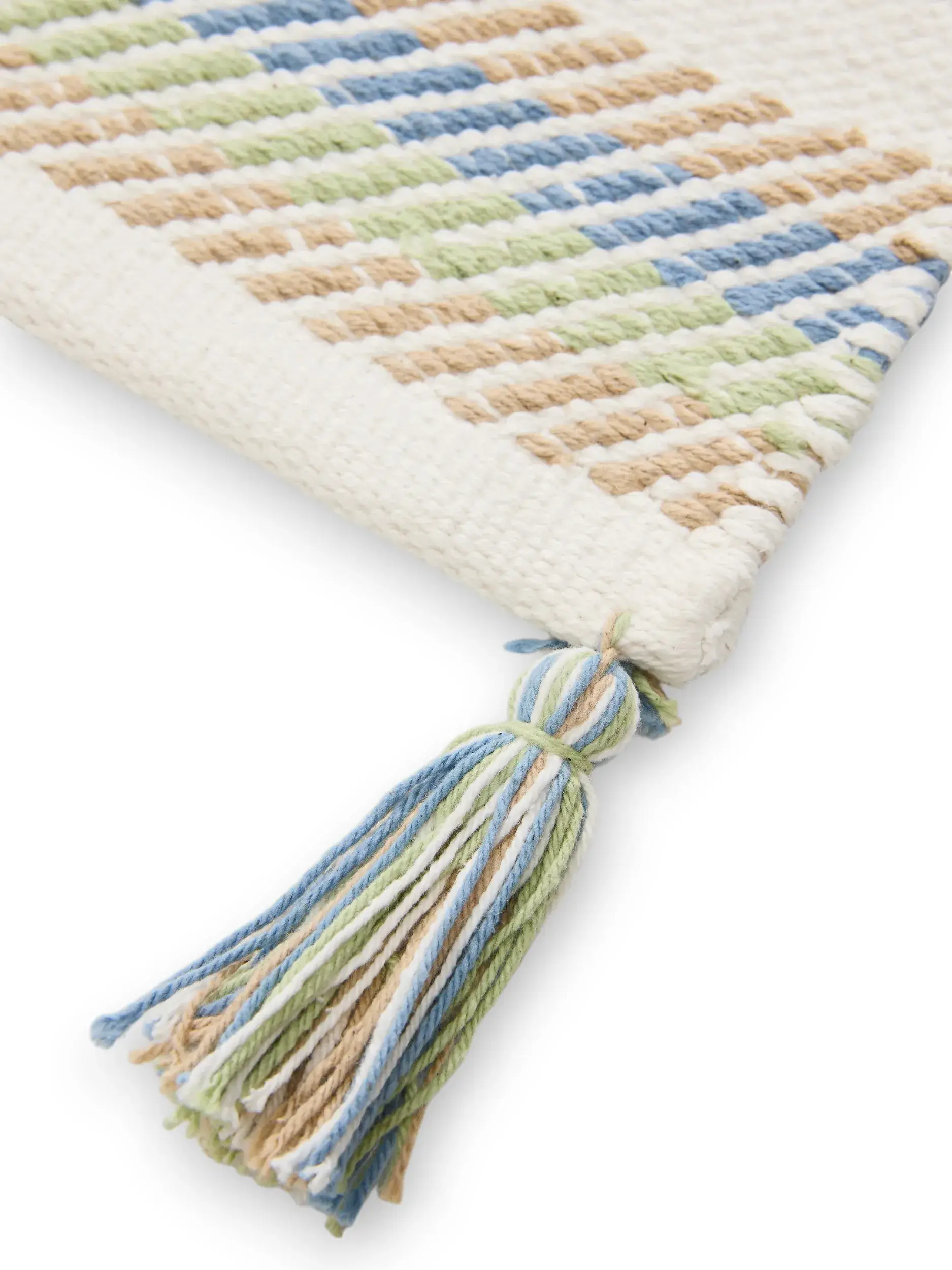 Teppich aus 100% Bio Baumwolle in Blau mit 100% Bio Baumwolle hohem Flor von Lytte