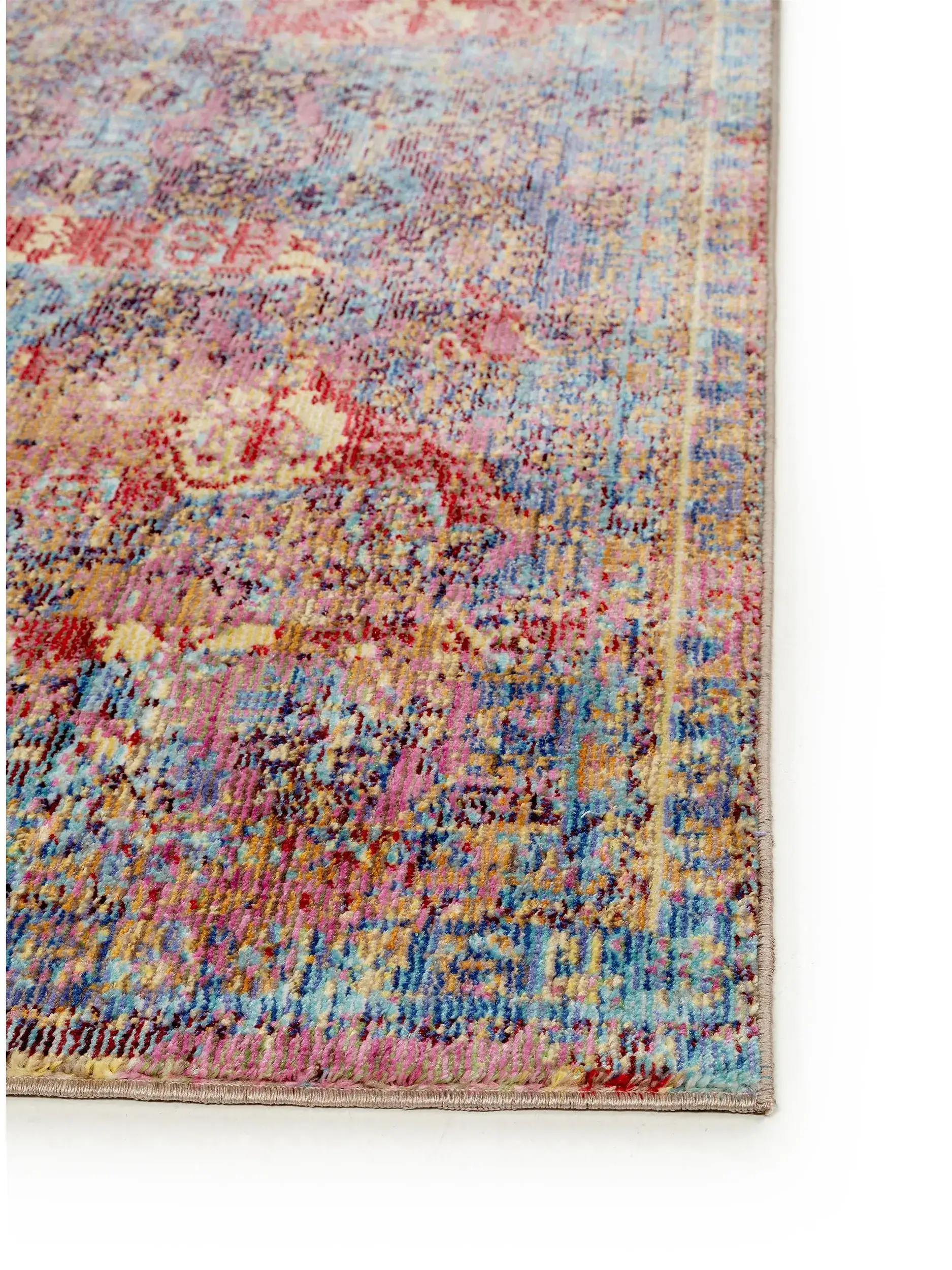 Teppich aus 100% Polyester in Multicolor mit 100% Polyester hohem Flor von benuta