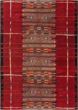 Alfombra de exterior & interior Artis Multicolor/Rojo