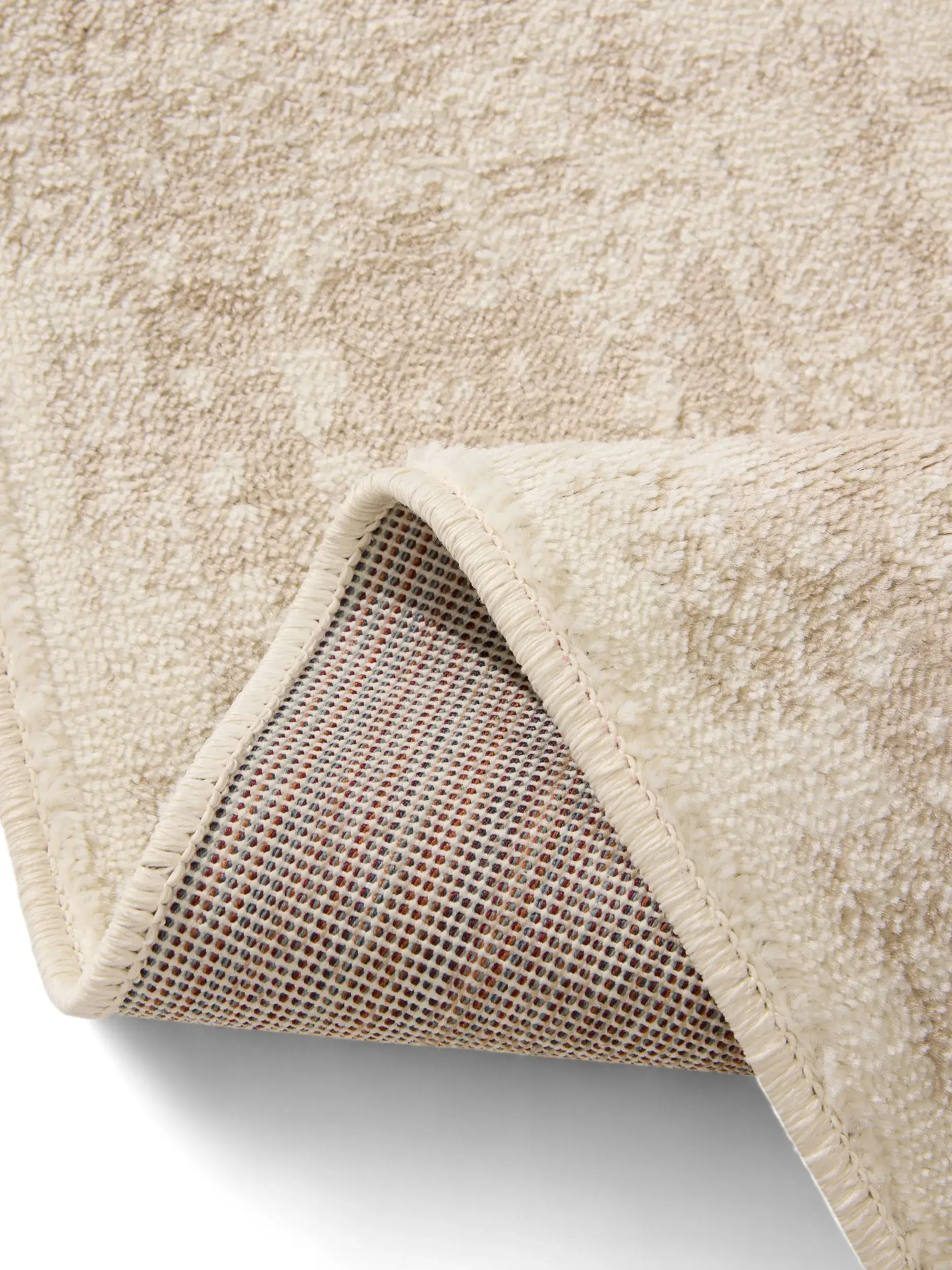 Rug made of 100% Polypropylen in Beige with a 100% Polypropylen high pile by benuta Basic