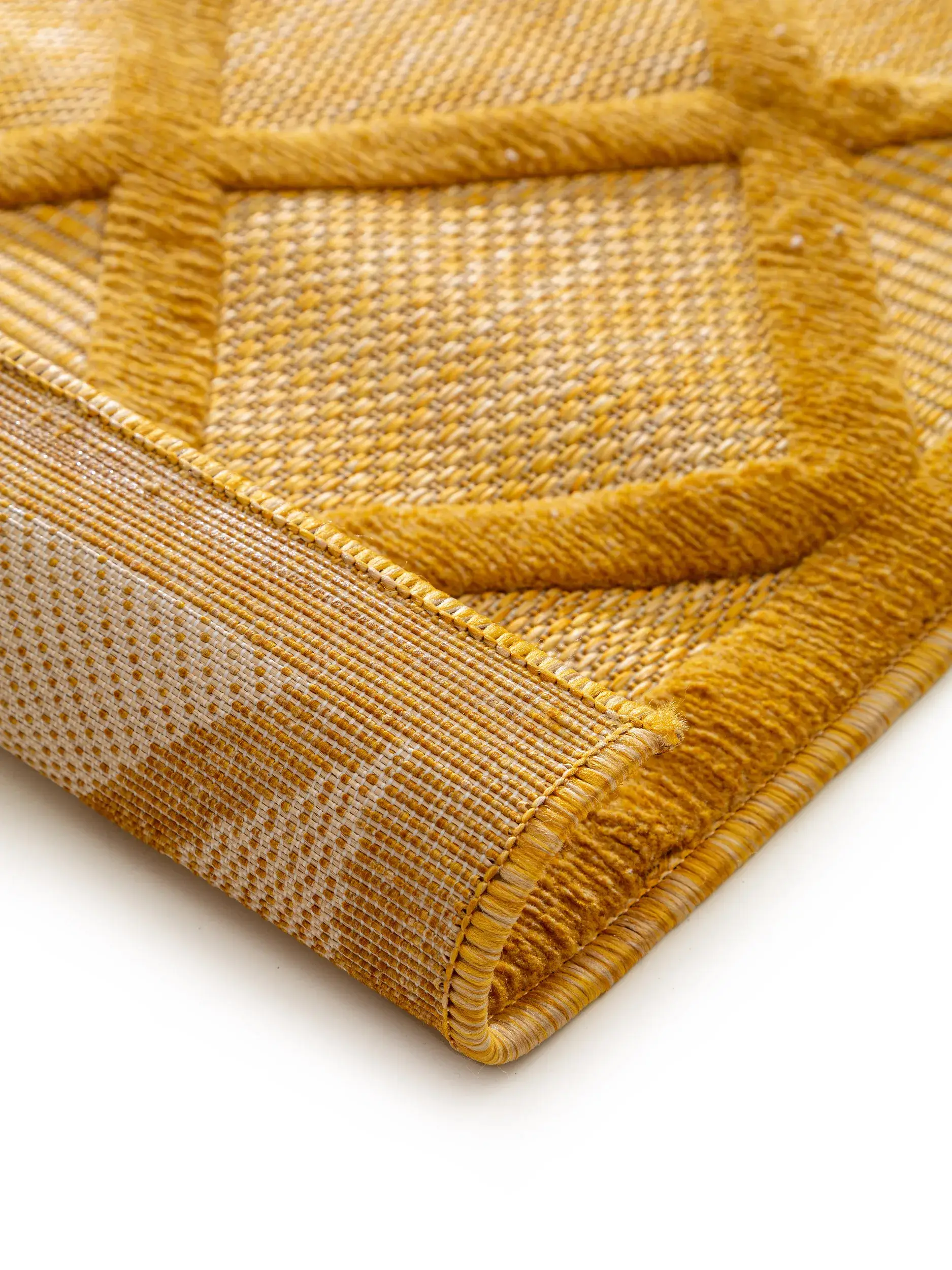 Rug made of 100% Polypropylen in Gelb with a 100% Polypropylen high pile by benuta Nest