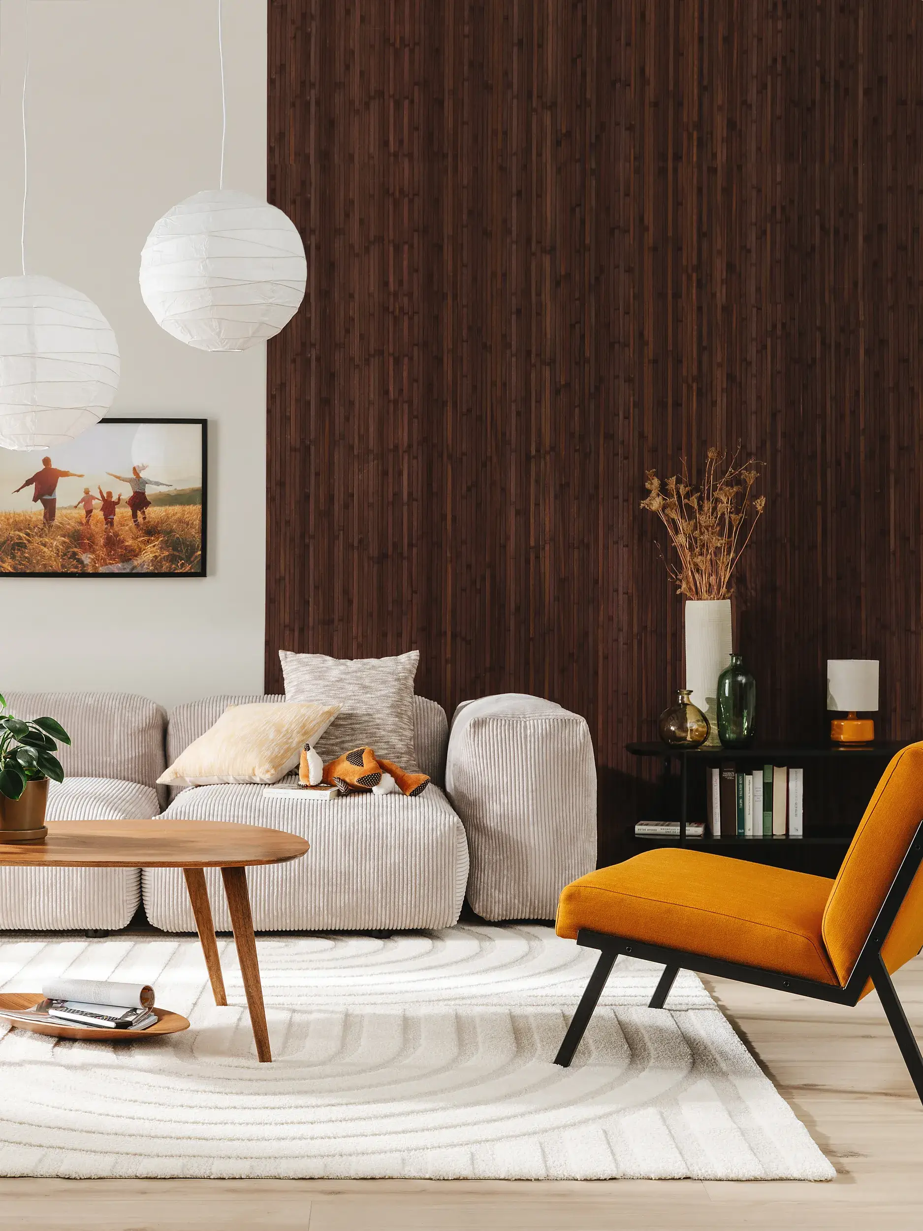 Matta av 60% Polypropen, 40% Polyester i Beige med 60% Polypropen, 40% Polyester hög lugg från benuta nest