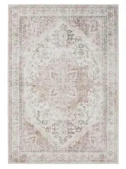 Waschbarer Teppich George Rosa/Beige