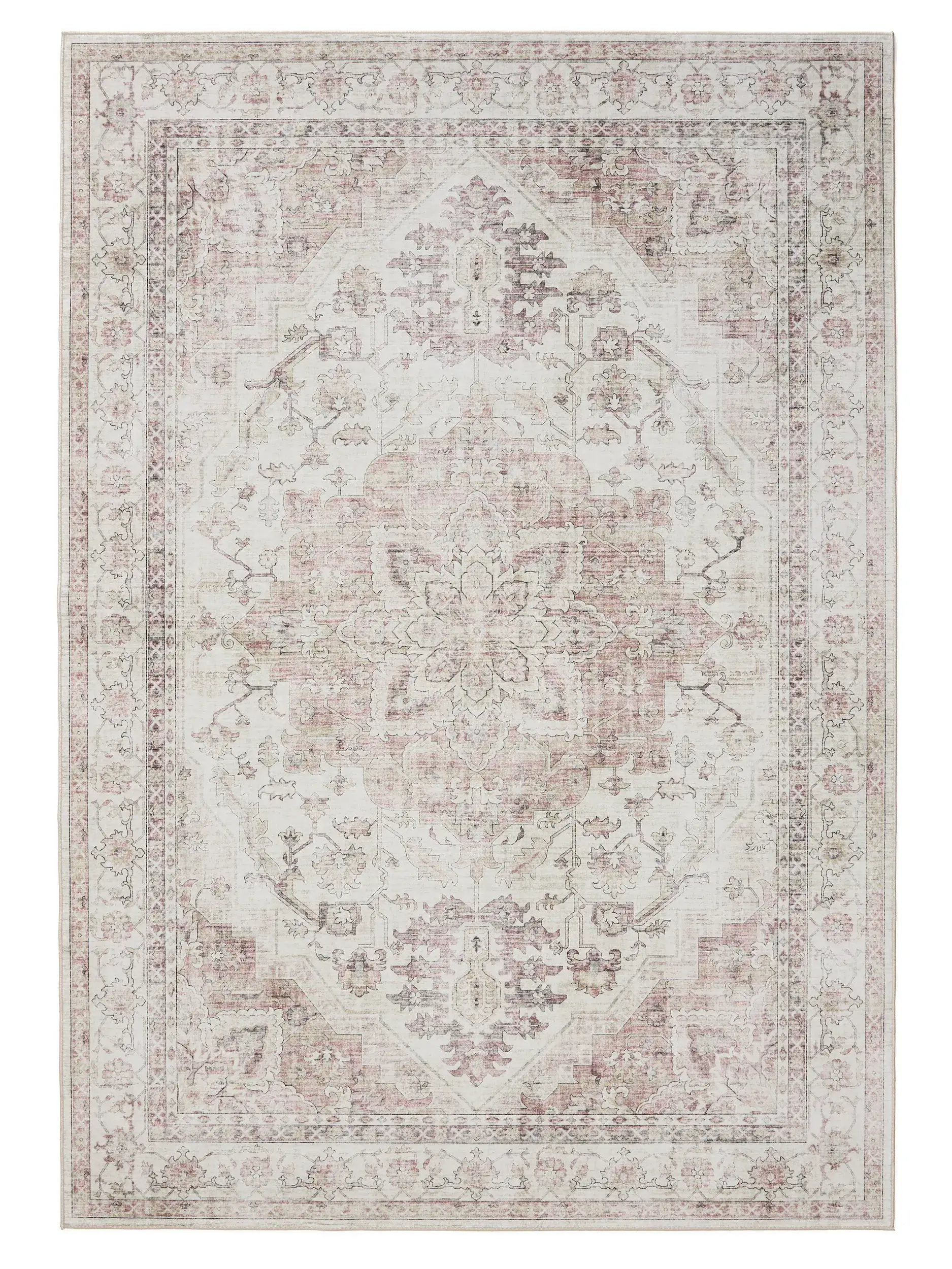 Teppich aus 100% Polyester in Rosa mit 100% Polyester hohem Flor von benuta Basic