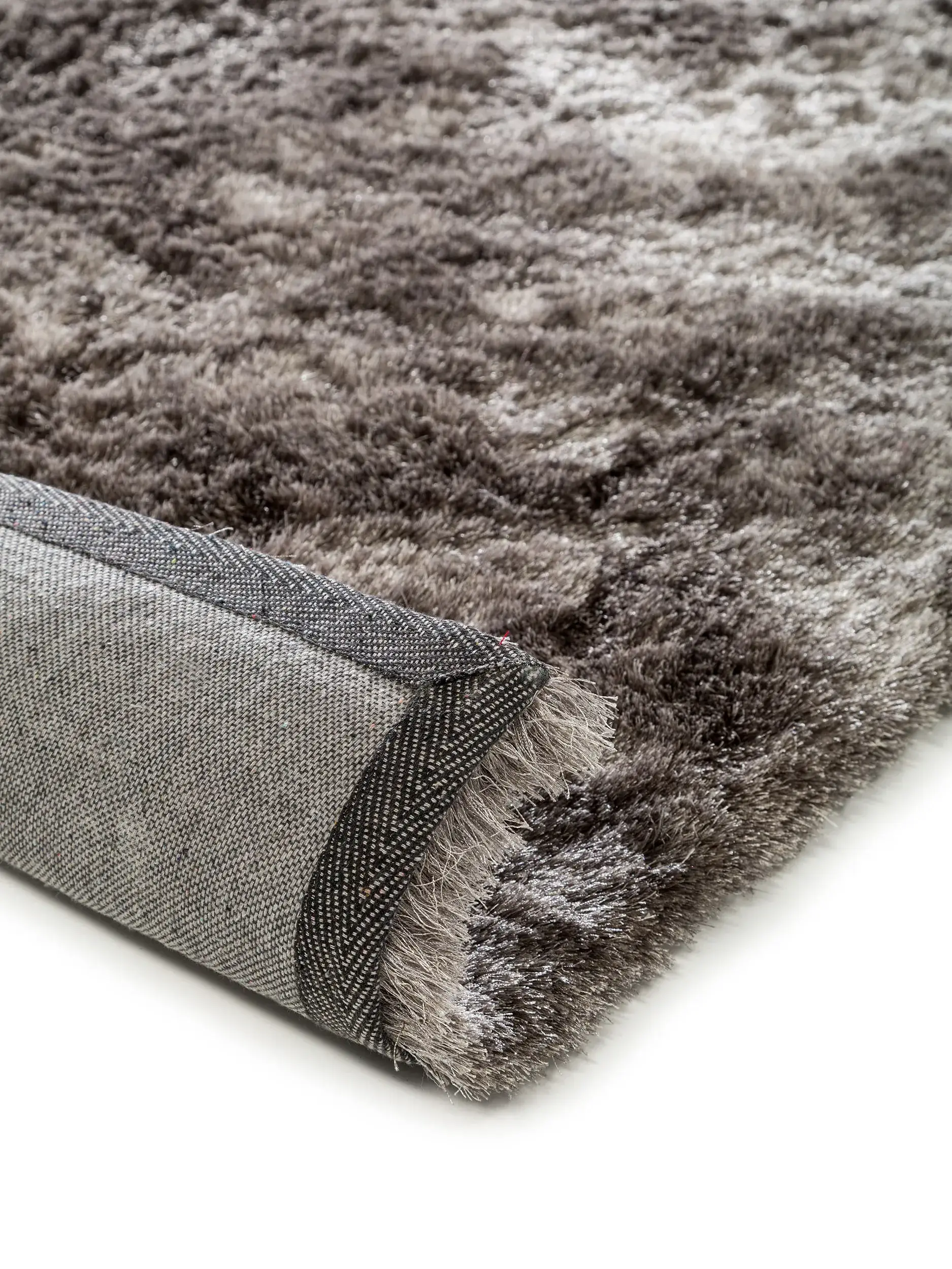 Rug made of 100% Polyester in Grau with a 100% Polyester high pile by benuta Nest