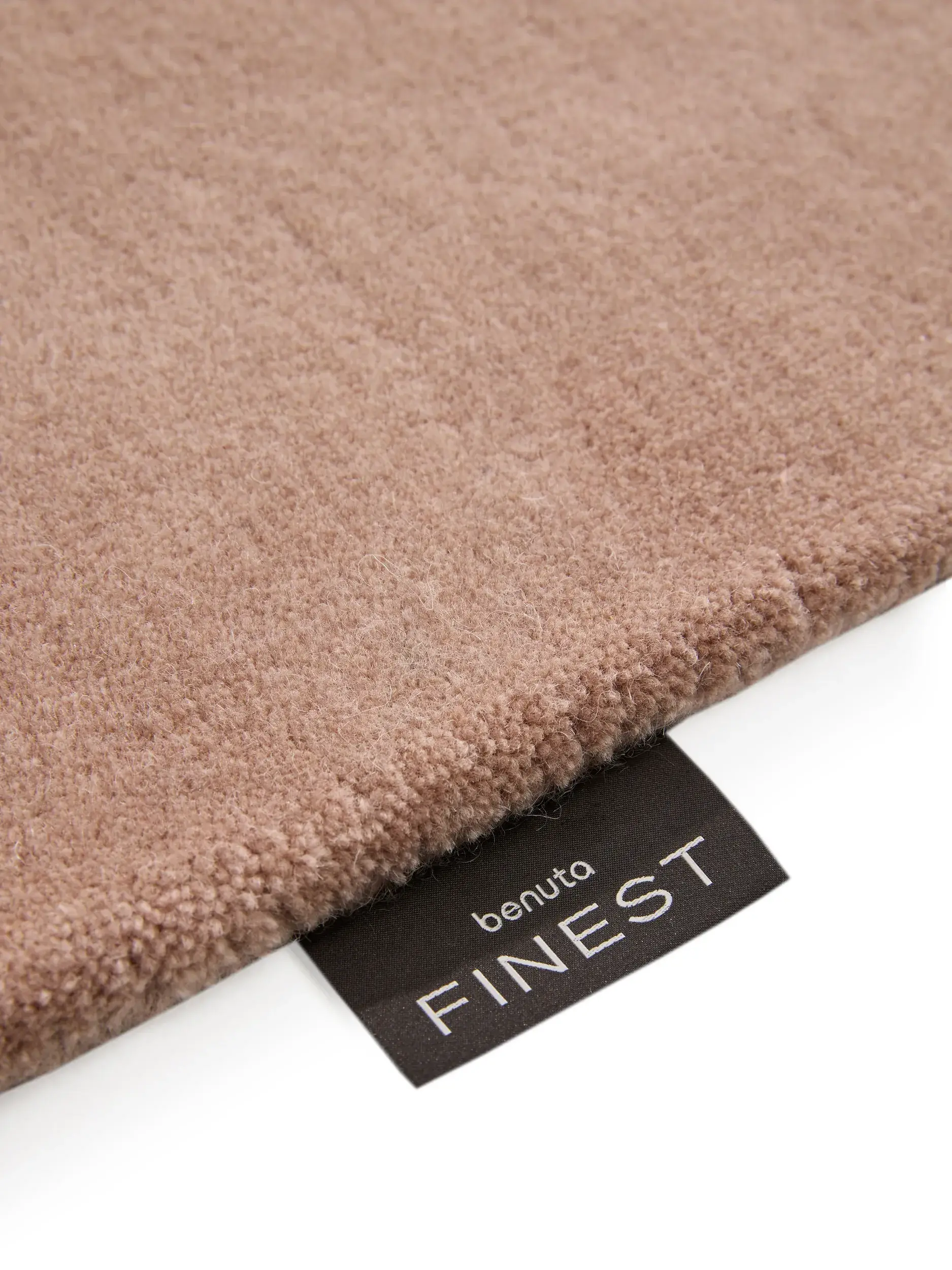 Tapete de 100% Lã (da Nova Zelândia) em Cor-de-rosa com pelo de 100% Lã (da Nova Zelândia) de altura da benuta Finest