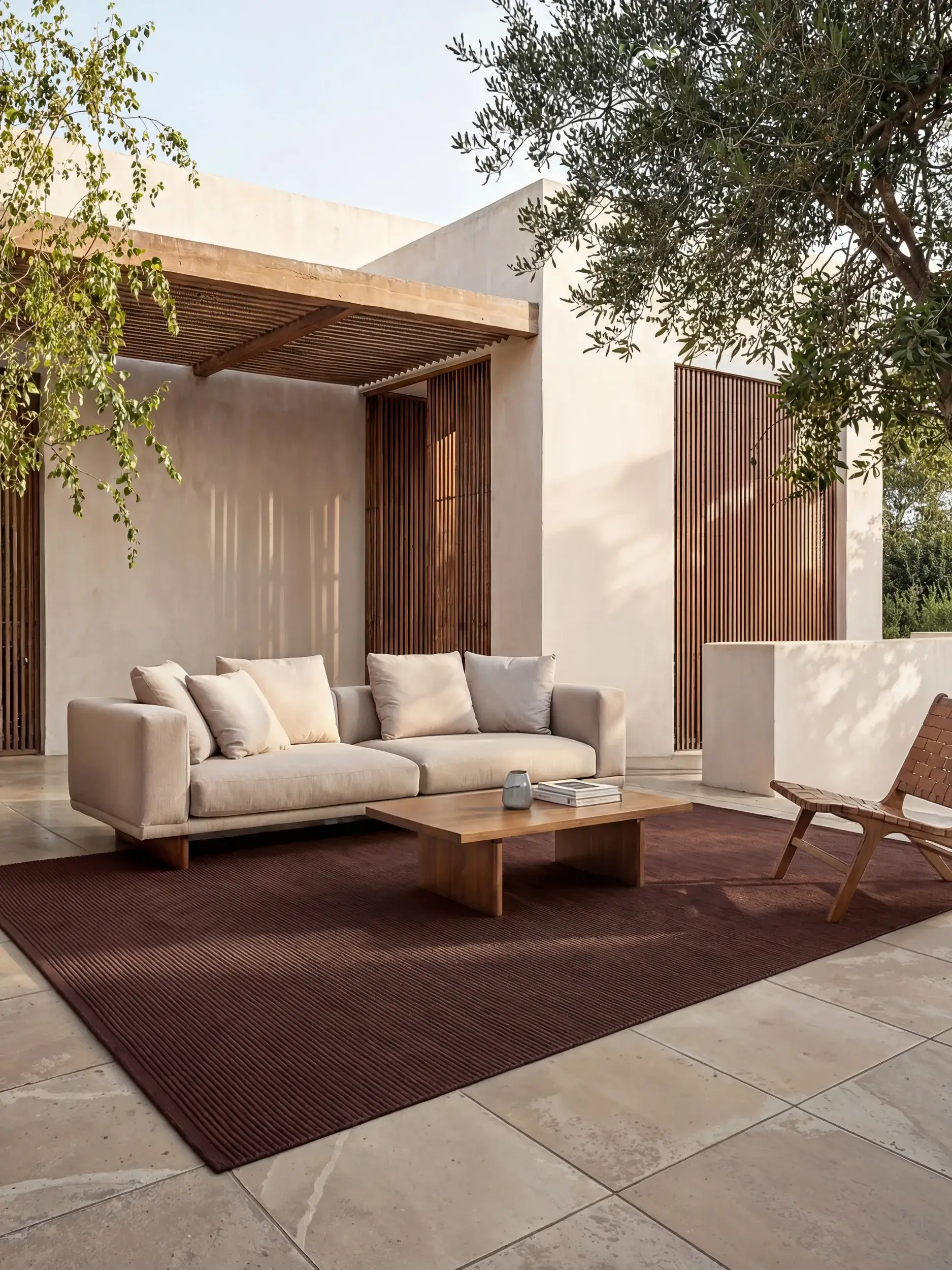 Teppich Arvea aus 100% Polyester (recyceltes PET) in  von benuta Pure