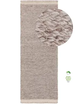 Tappeto realizzato con materiale riciclato Kiah Crema/Taupe