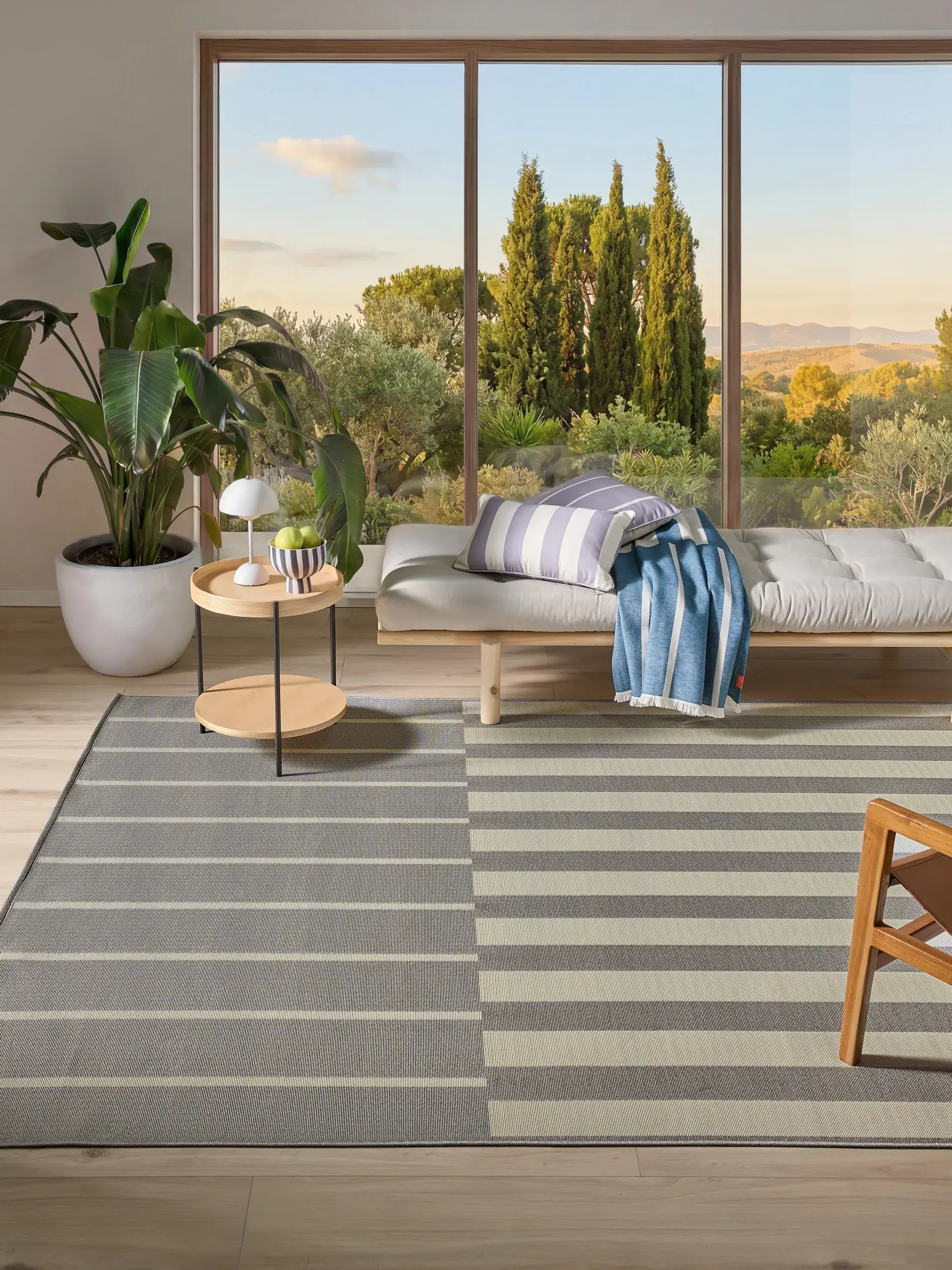 Teppich Reed aus 76% Polypropylen, 23% Polyester, 1% Latex in  von benuta Nest
