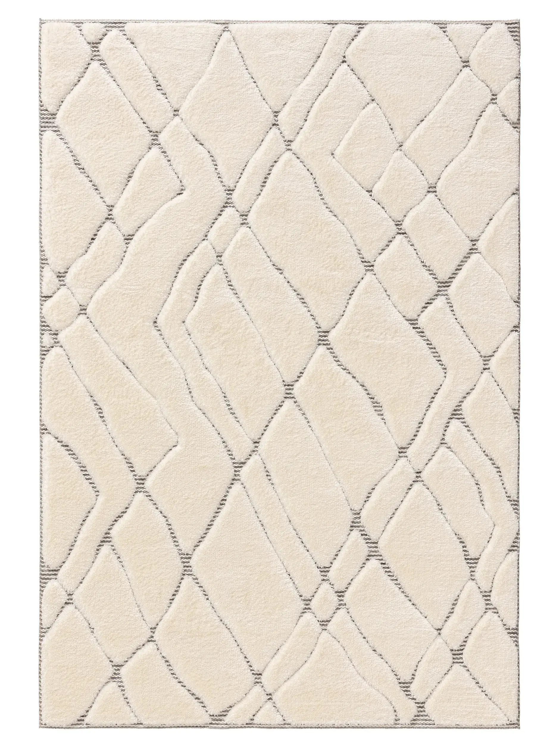Alfombra de 63% Poliéster, 37% Polipropileno en Blanco con un pelo de {{Placeholder_Pile Height}} de altura de benuta POP