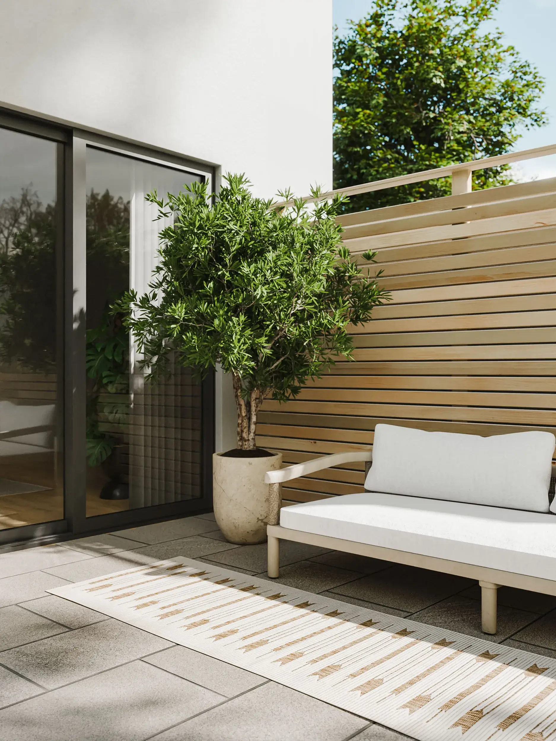 Rug made of 100% Polypropylen in White with a 100% Polypropylen high pile by benuta Basic