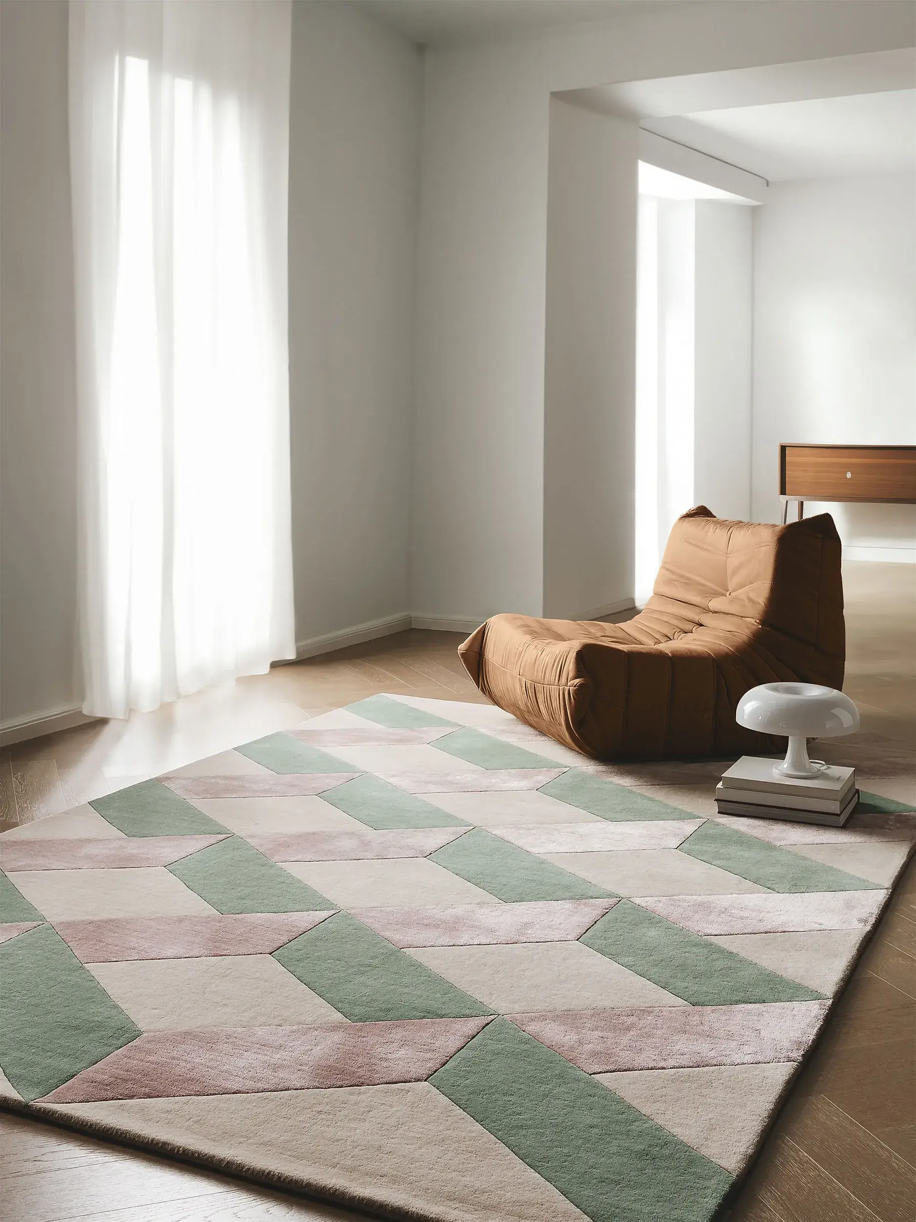 Alfombra Paul de 70% Lana, 30% Lyocell (Tencel™) en Multicolor de benuta Finest