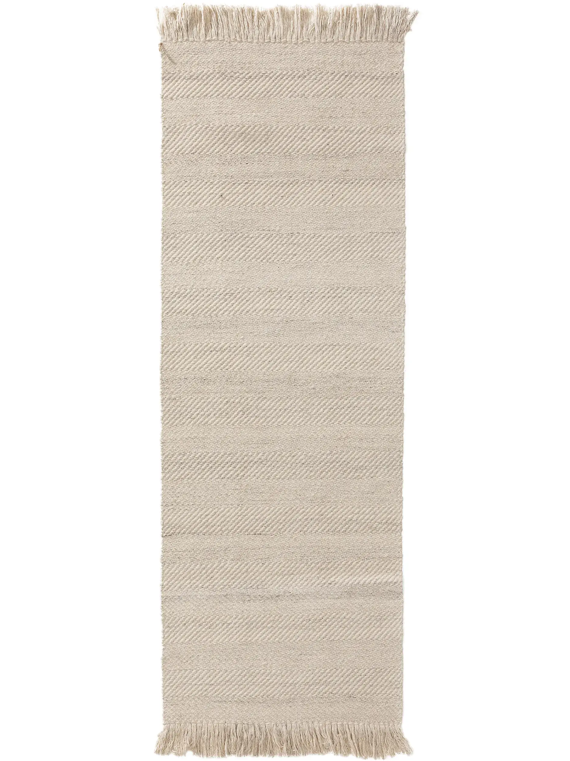 Teppich aus 60% Wolle, 20% Baumwolle, 20% Polyester in Beige mit 60% Wolle, 20% Baumwolle, 20% Polyester hohem Flor von benuta Pure