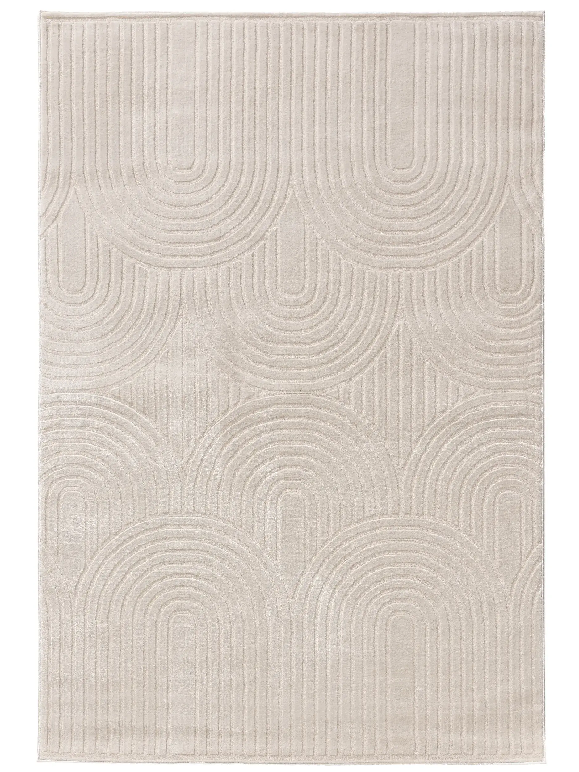 Teppe av 60% Polyester, 40% Polypropylen i Weiß med 60% Polyester, 40% Polypropylen høy lugg fra benuta Basic