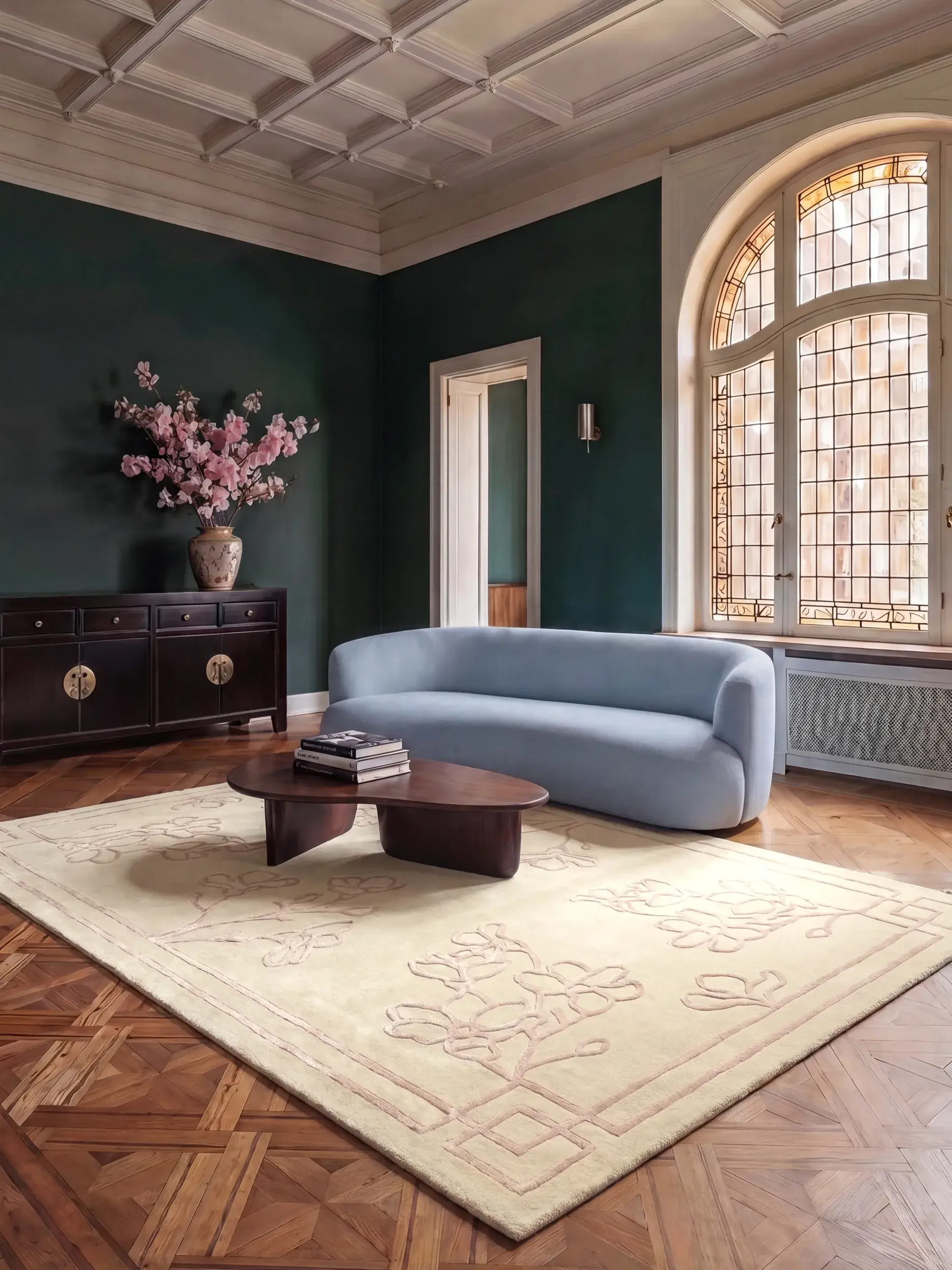 Tapis Sakura en 80% Laine (50% de Nouvelle-Zélande), 20% Lyocell (TENCEL™) en  de benuta Finest