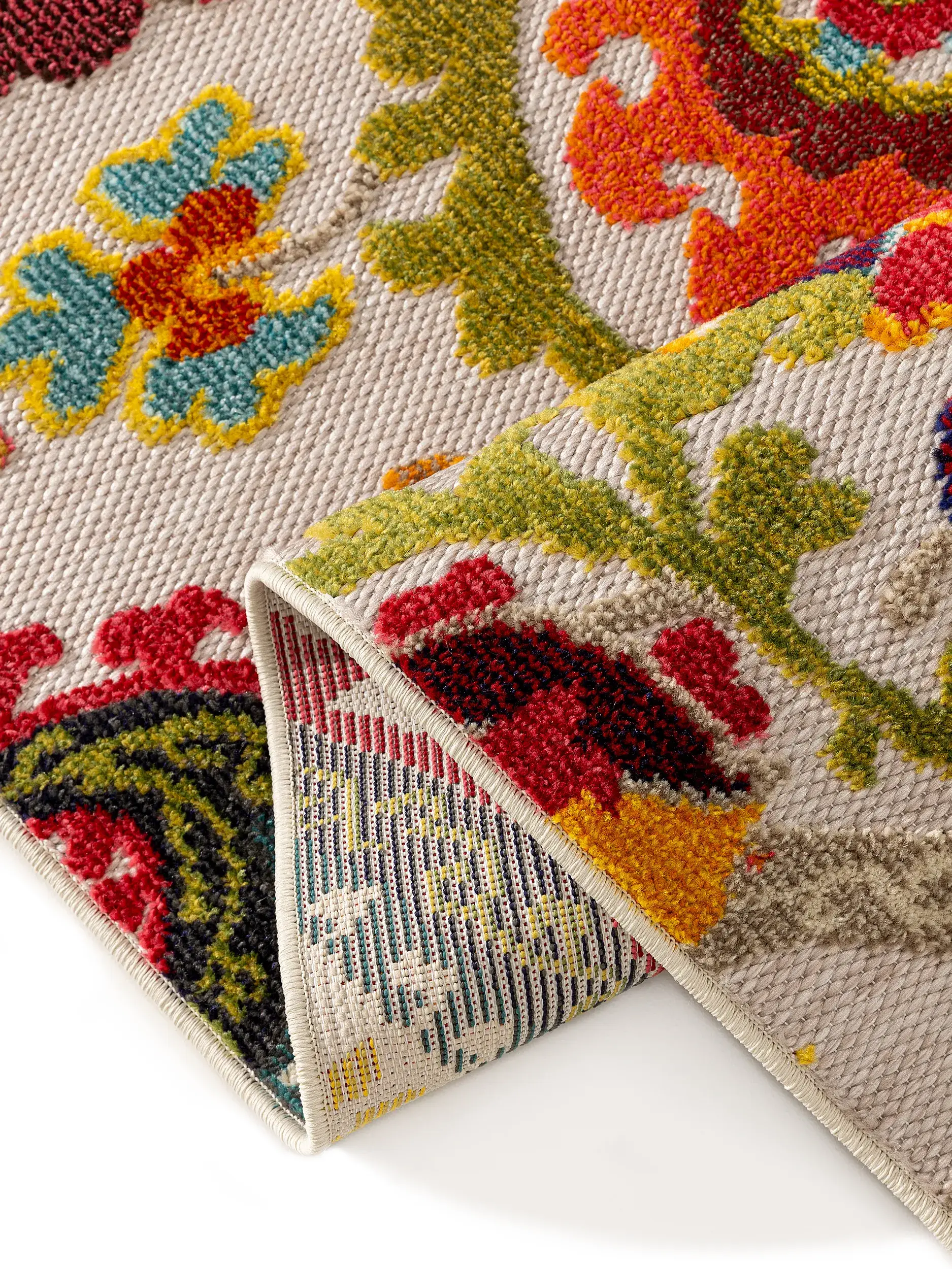 Rug made of 100% Polypropylen in Multicolour with a 100% Polypropylen high pile by benuta Nest
