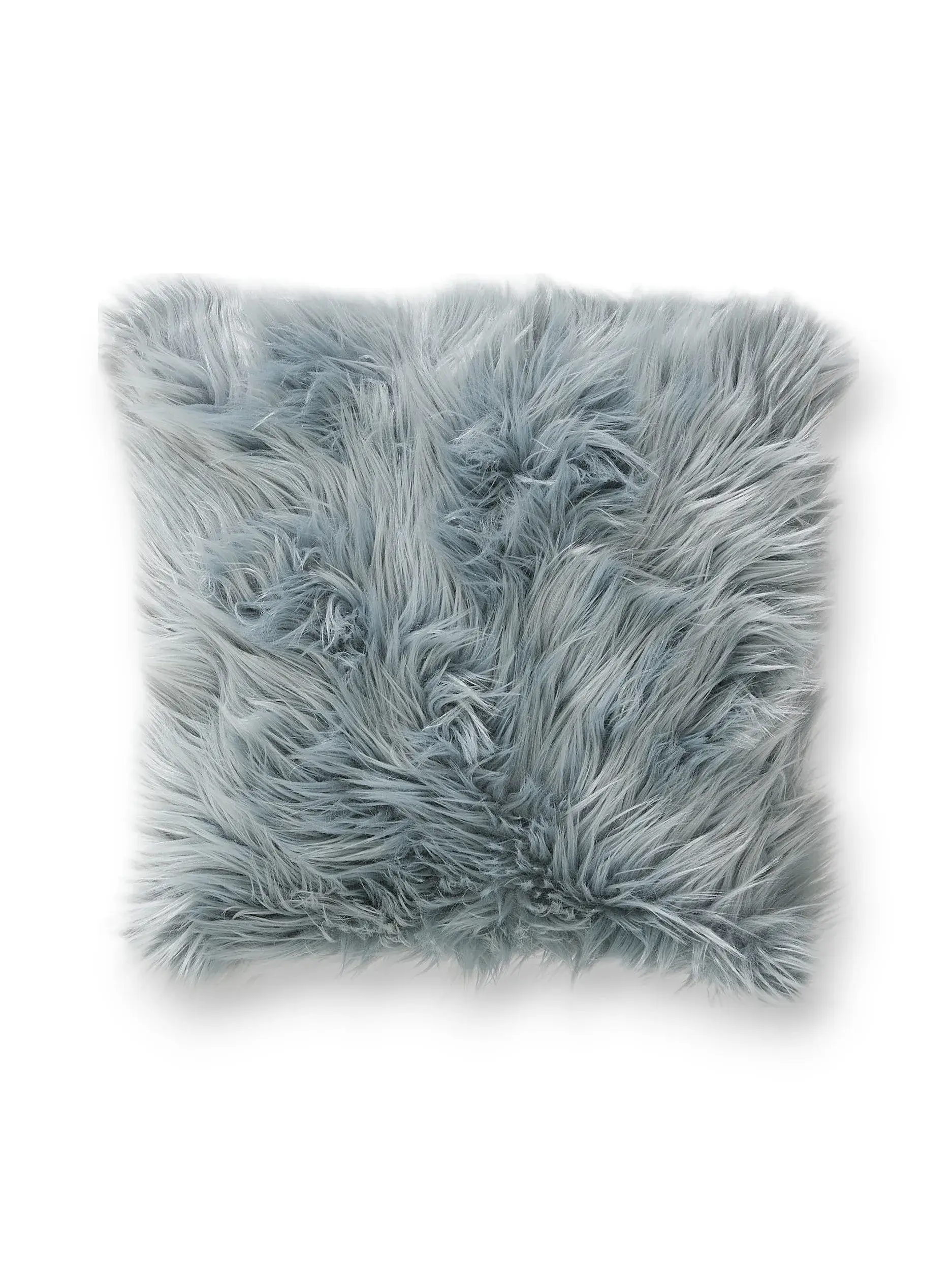 Kissen Nanuk Blau i Einfarbig-design laget av 70 % polyakryl, 30 % polyester fra benuta Pop