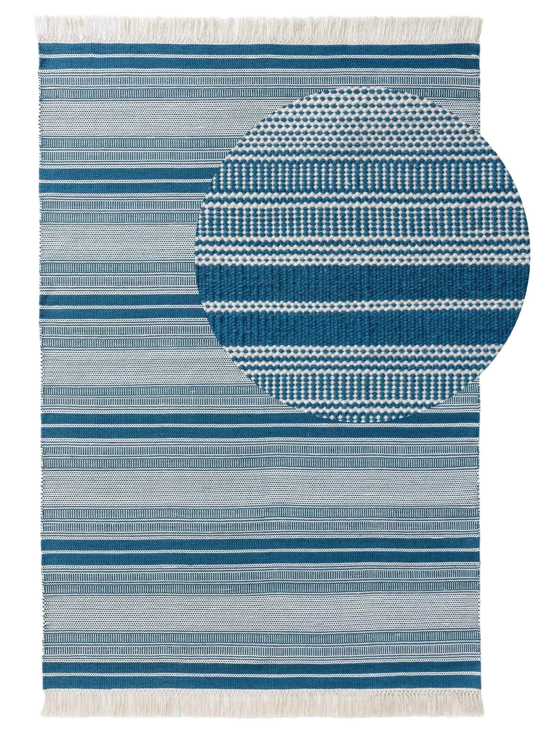 Koberec z 100% Polyester (recyceltes PET) v Türkis s vlasem výšky 100% Polyester (recyceltes PET) od benuta Nest