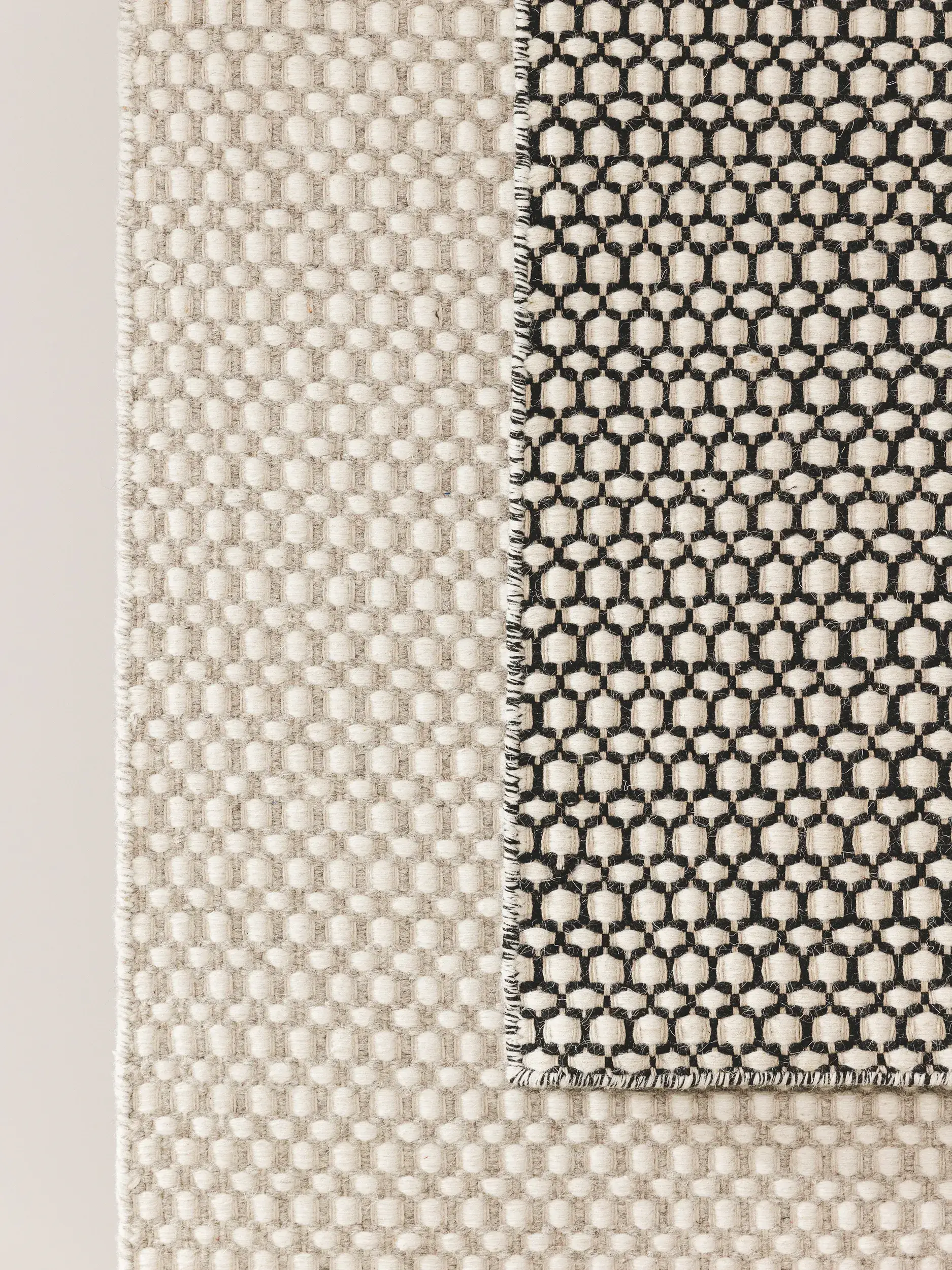 Tappeto di 80% Lana, 20% Cotone in Beige con pelo alto 80% Lana, 20% Cotone da benuta Finest