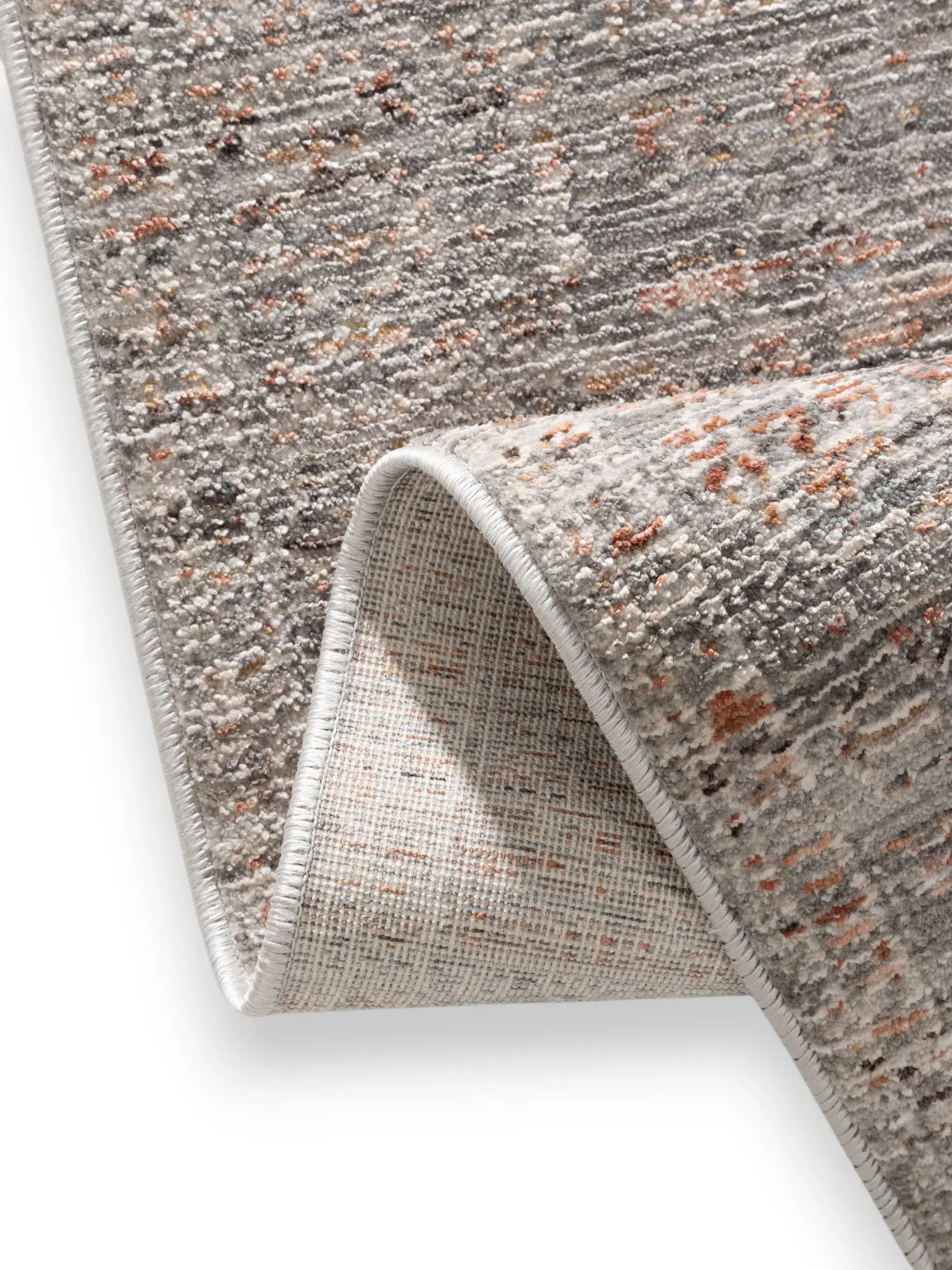 Rug made of 100% Polyester in Grey with a 100% Polyester high pile by benuta Nest