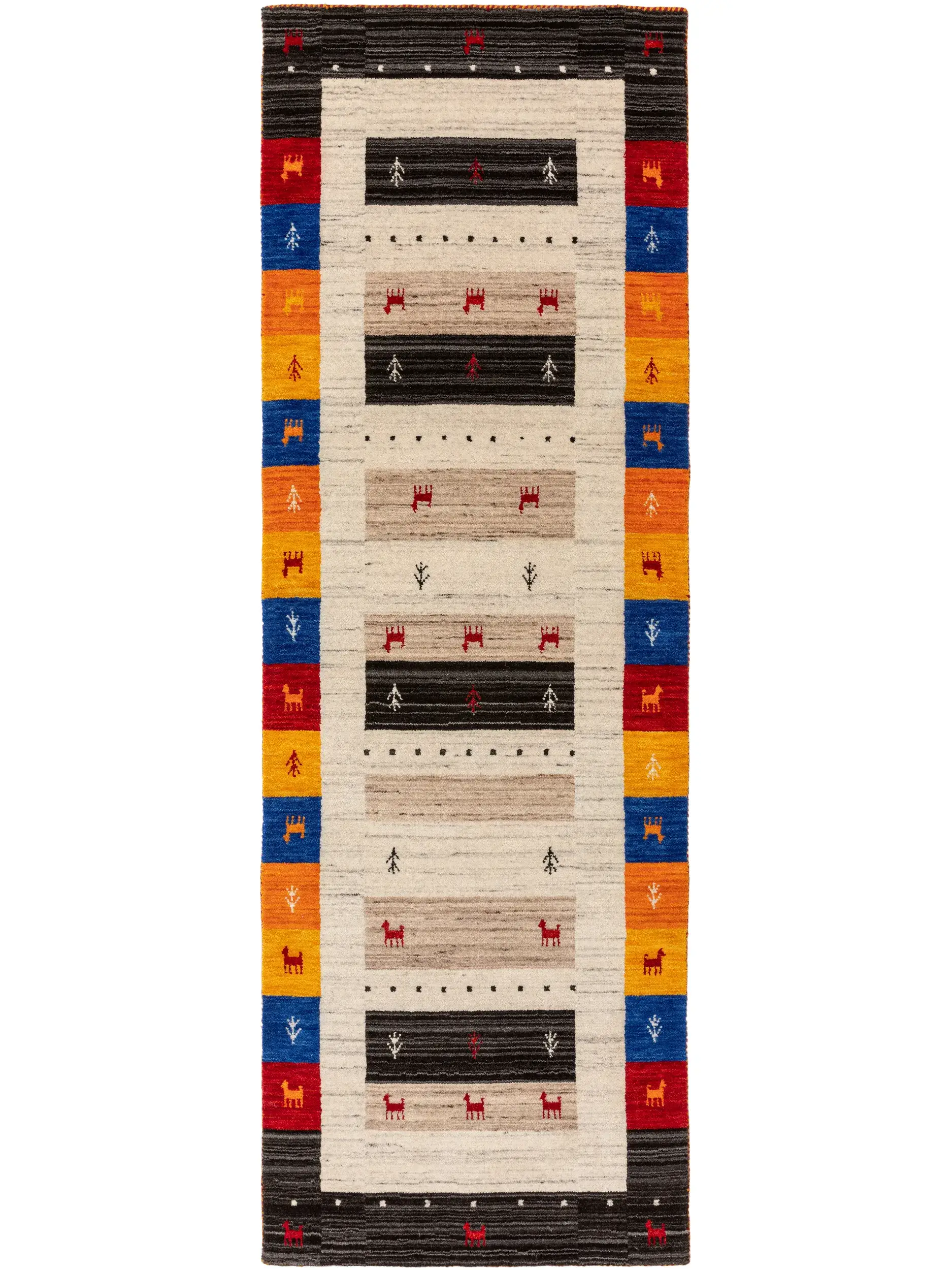 Rug made of 100% Wool in Multicolour with a 100% Wool high pile by benuta Nest