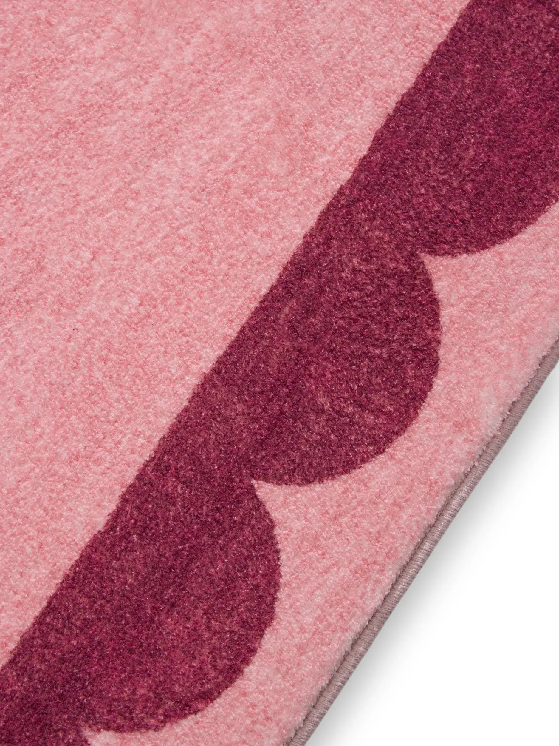 Rug made of 100% Polyester in Pink with a 100% Polyester high pile by benuta Pop