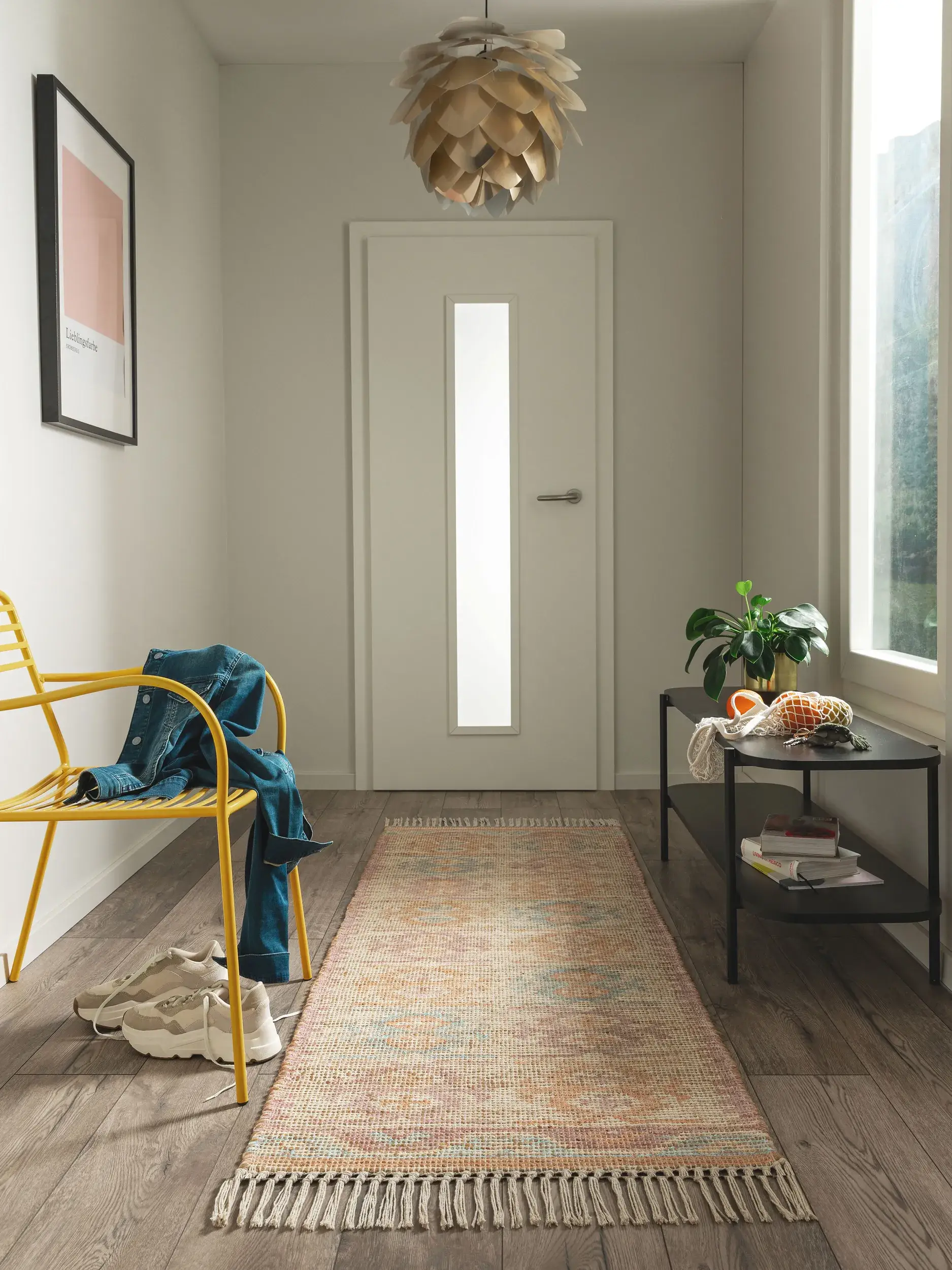 Tappeto di 68% Iuta, 20% Poliestere, 12% Cotone in Multicolor con pelo alto 68% Iuta, 20% Poliestere, 12% Cotone da benuta POP