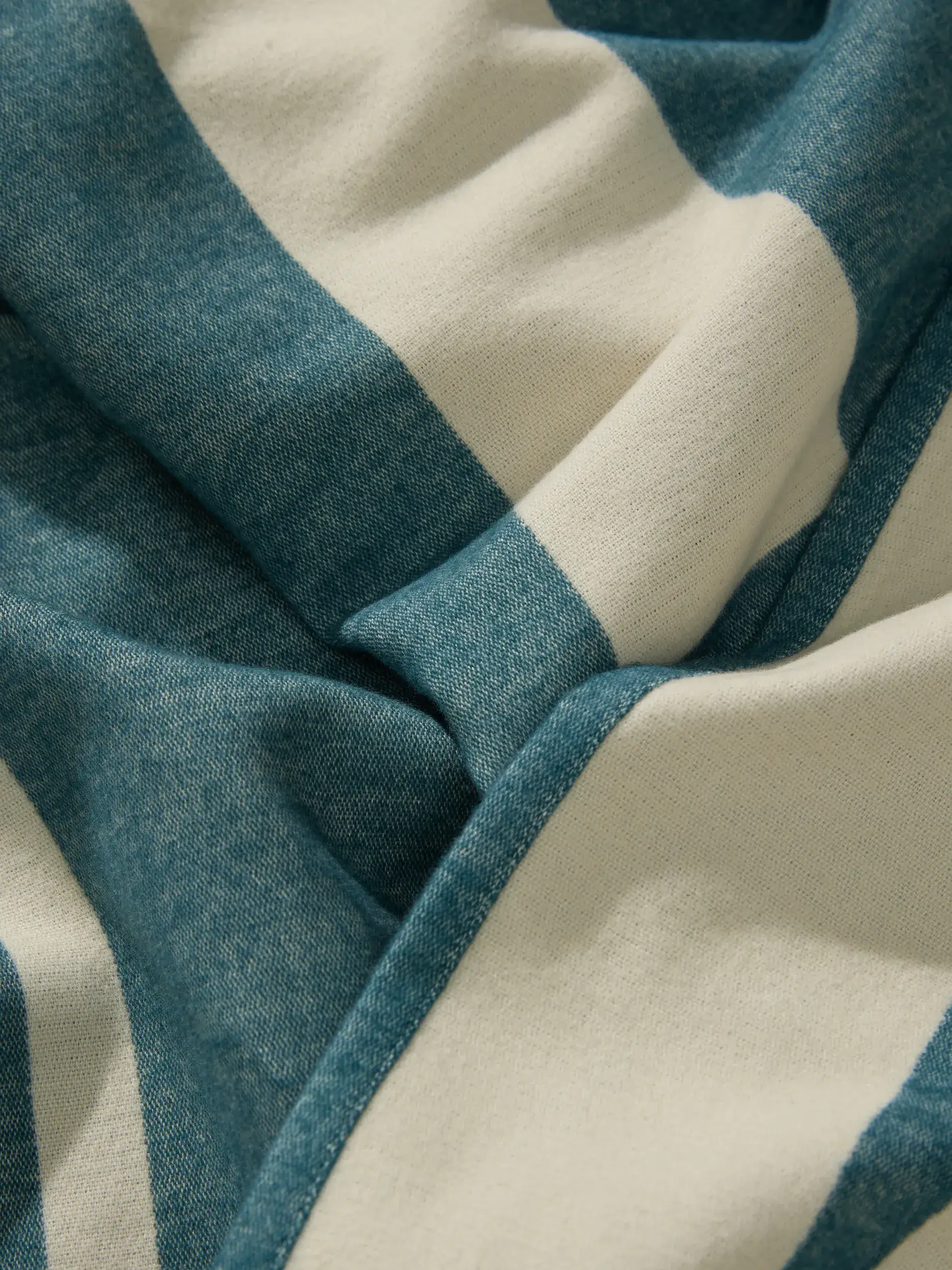Cotton Blanket Reed Petrol by benuta Nest