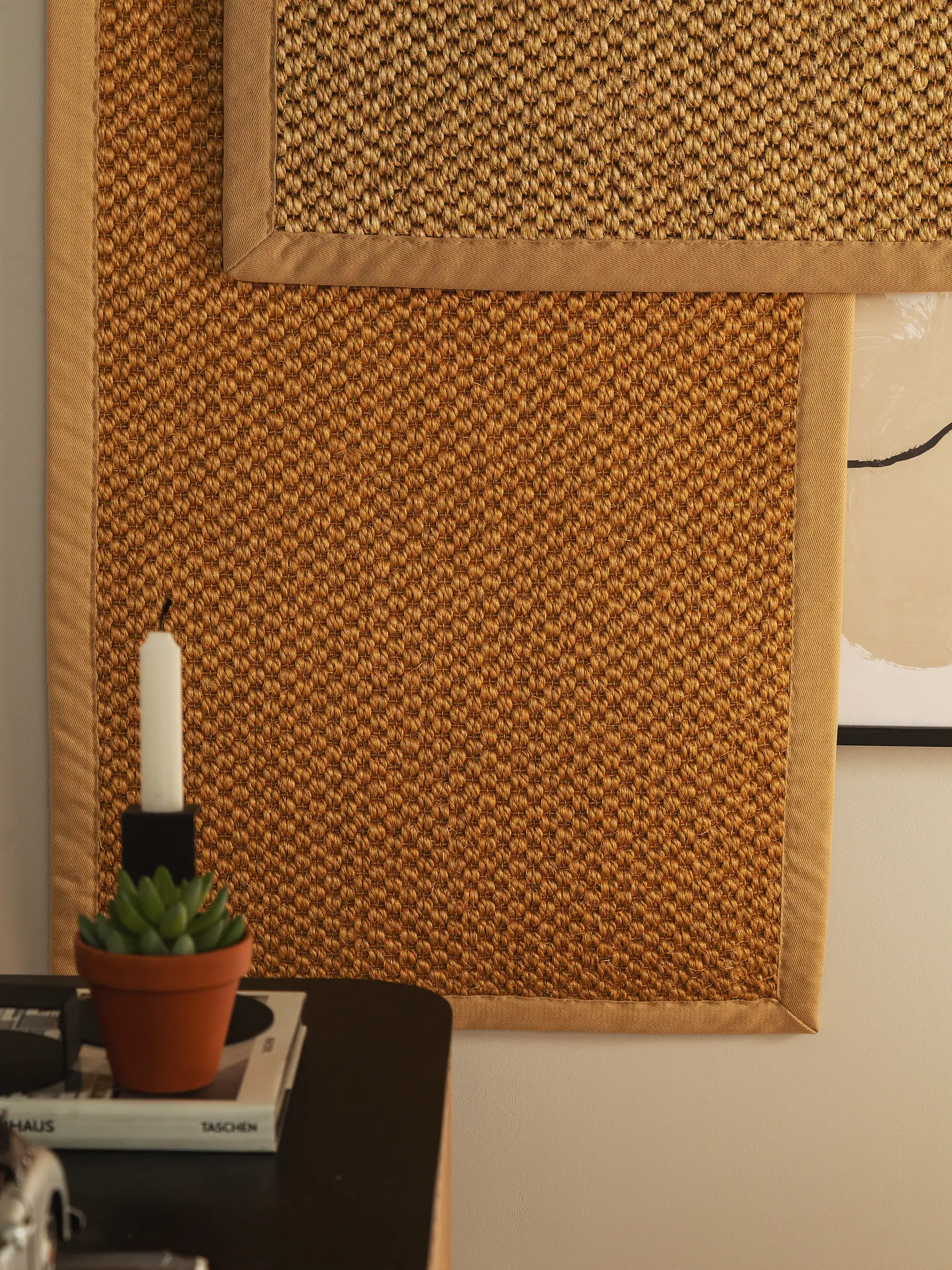 Matto 100% Sisala värissä Beige 100% Sisal korkealla nukalla merkiltä benuta Pure