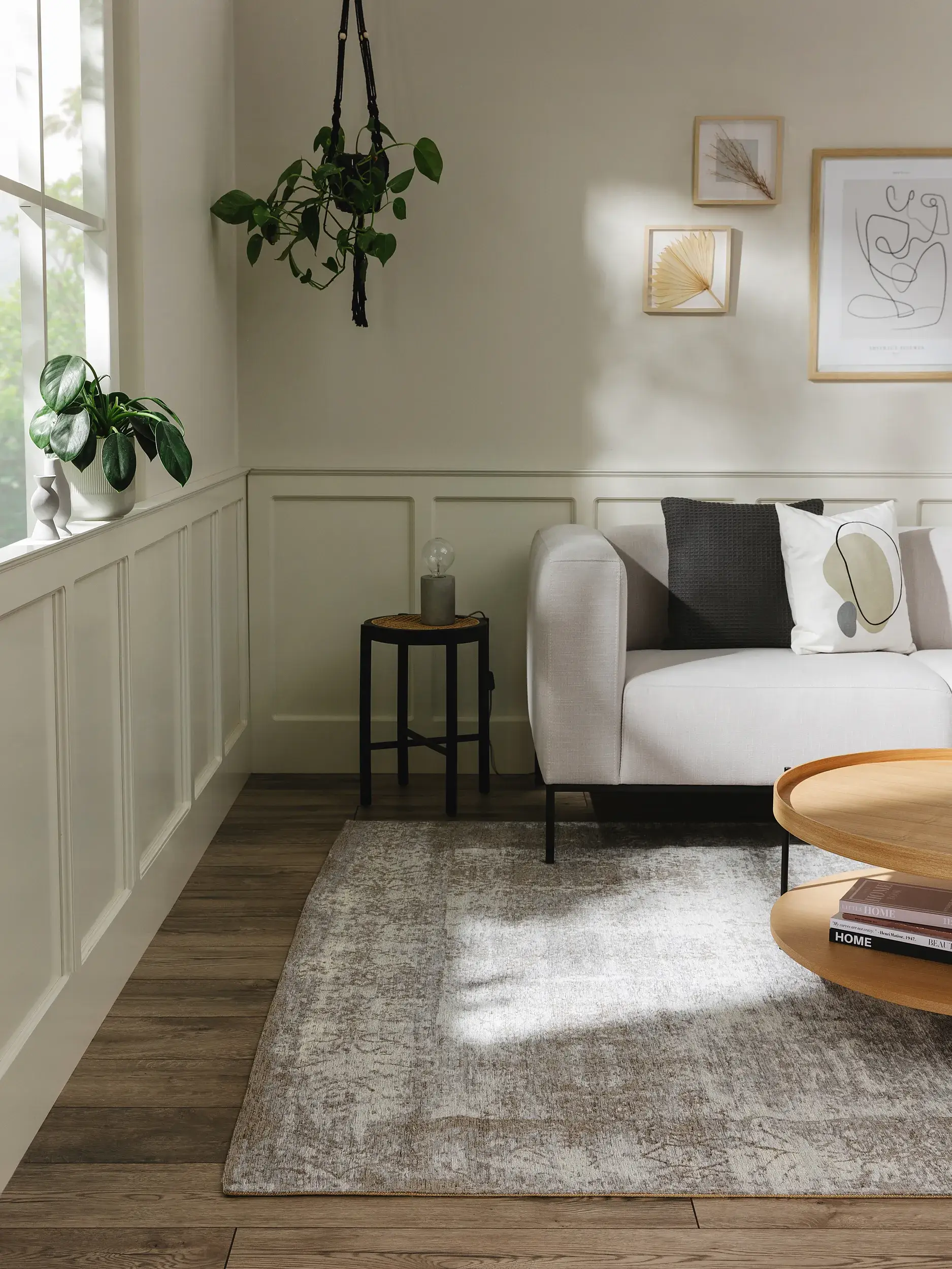 Teppe av 55% Polyacryl, 27% Polyester, 17% Baumwolle, 1% Latex i Grau med 55% Polyacryl, 27% Polyester, 17% Baumwolle, 1% Latex høy lugg fra benuta Nest