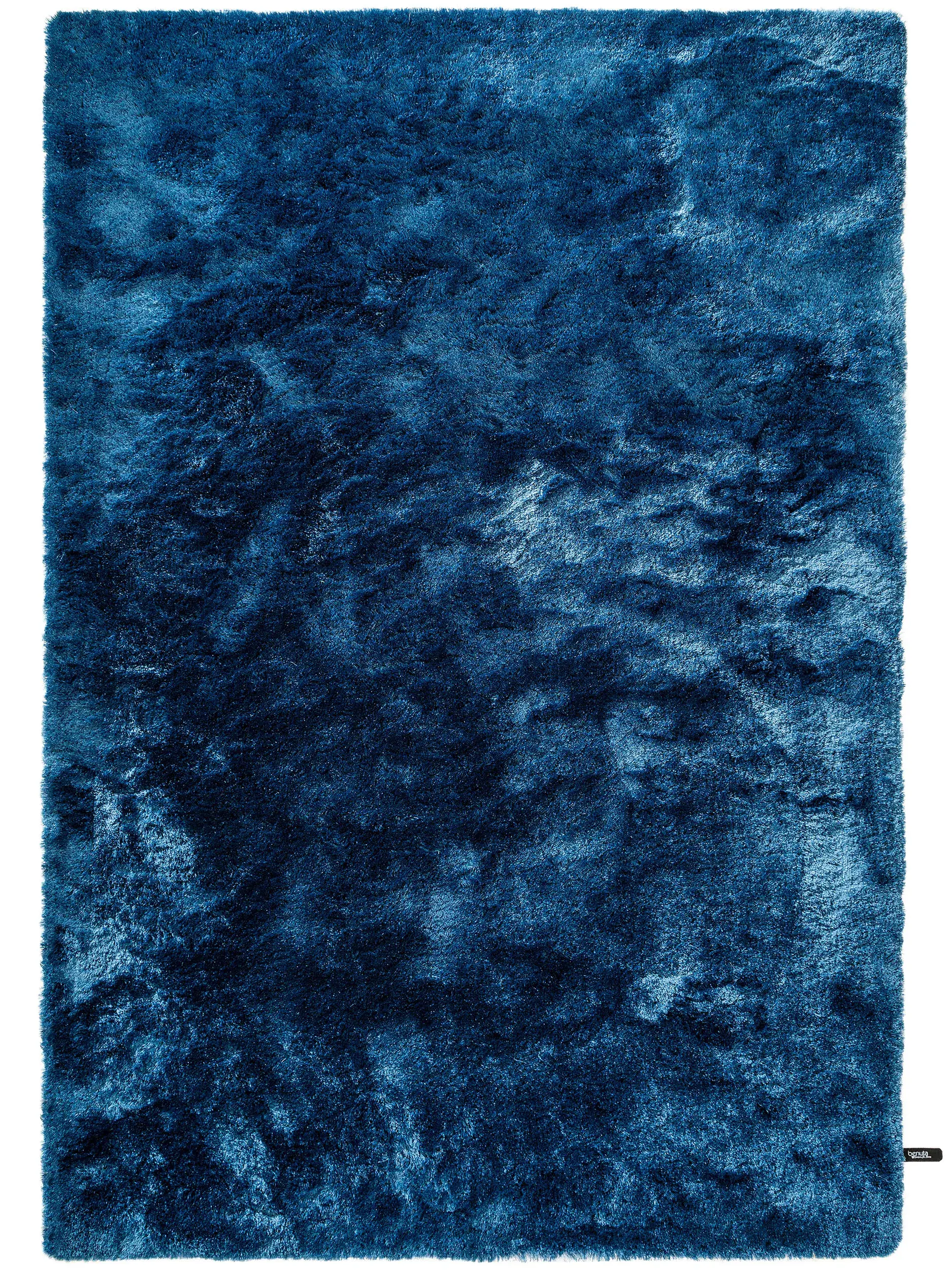 Tappeto di 100% Poliestere in Azzurro con pelo alto 100% Poliestere da benuta nest